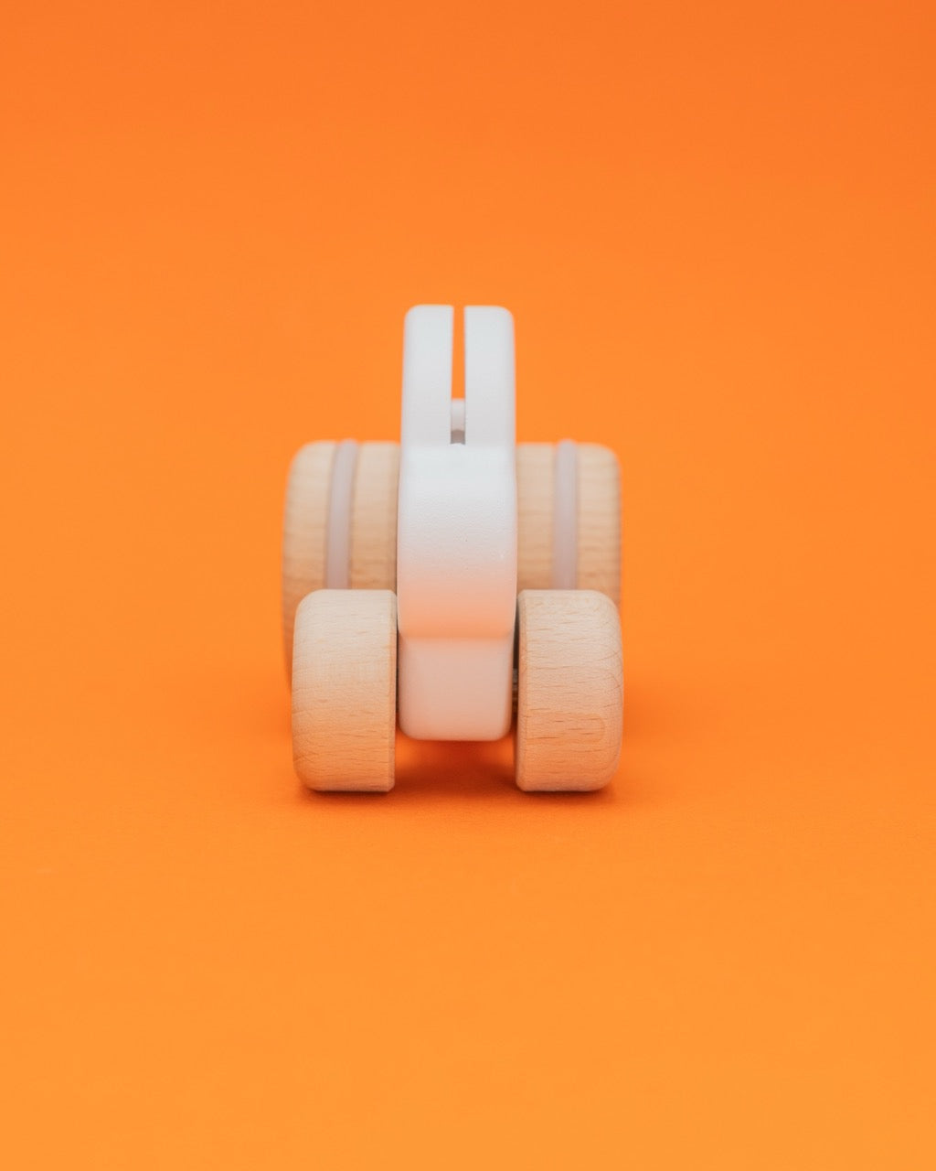 Wooden White Push Bunny