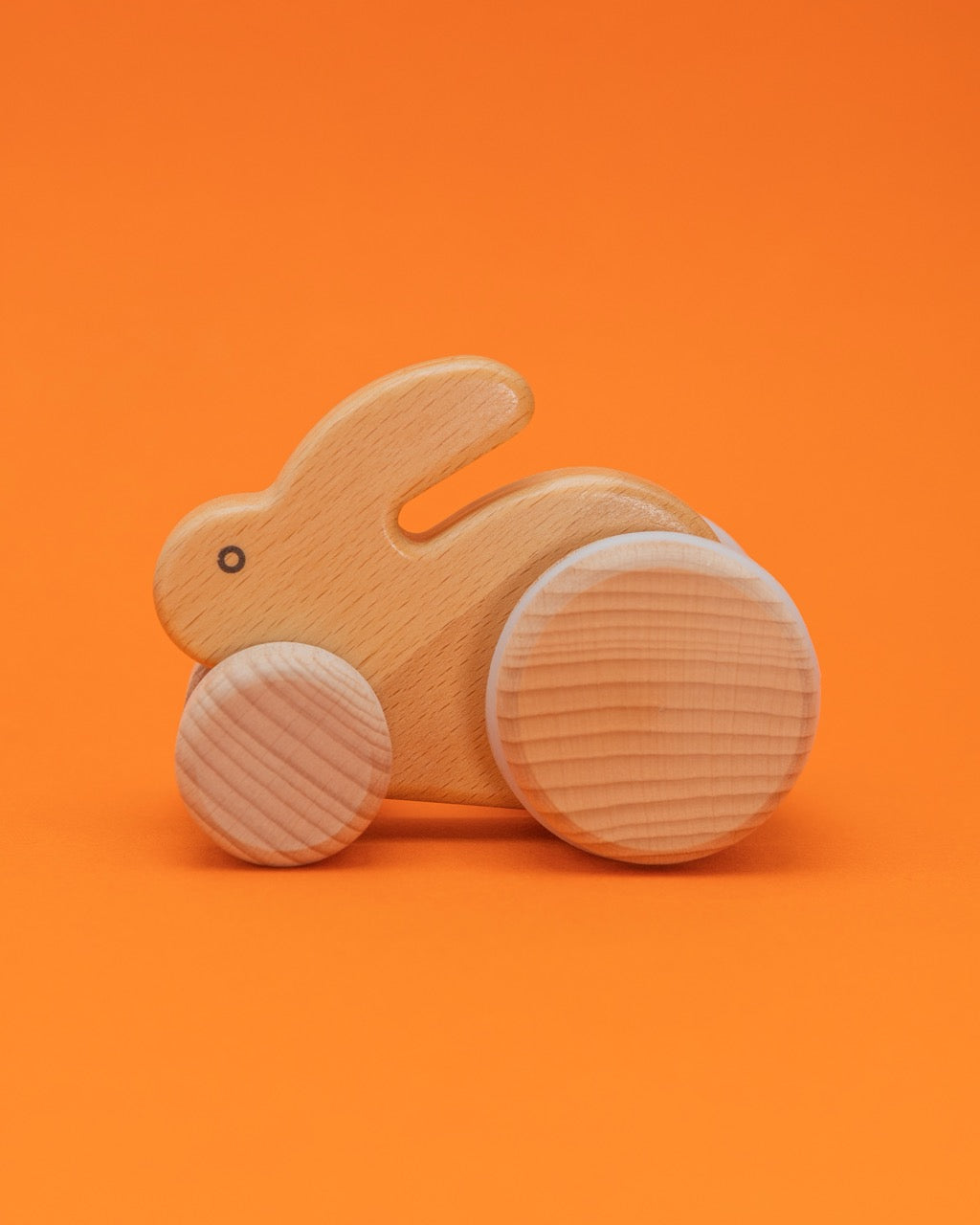 Wooden Natural Push Bunny