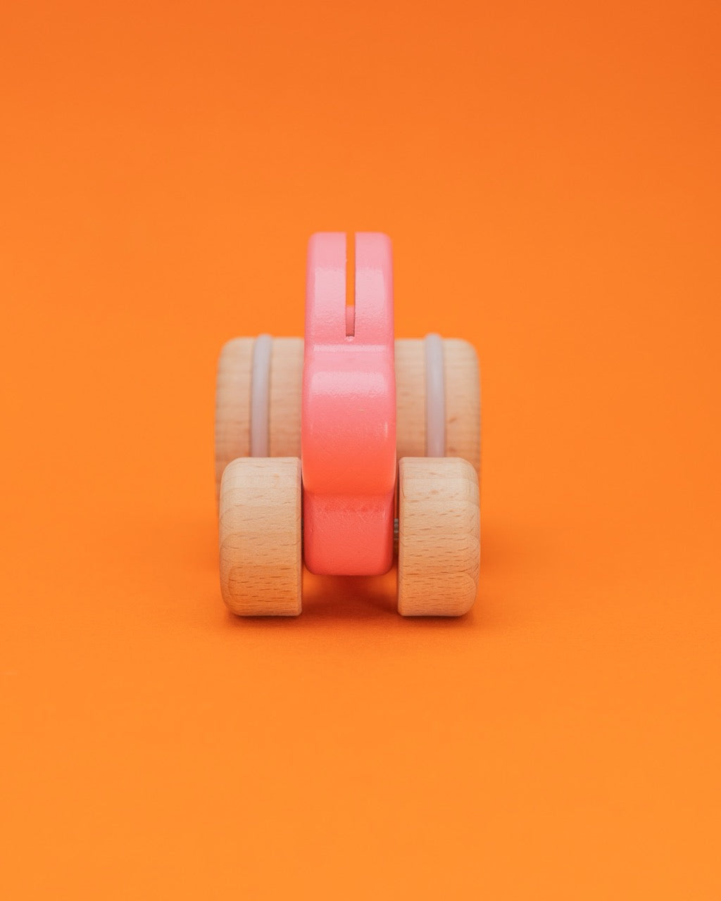 Wooden Pink Push Bunny