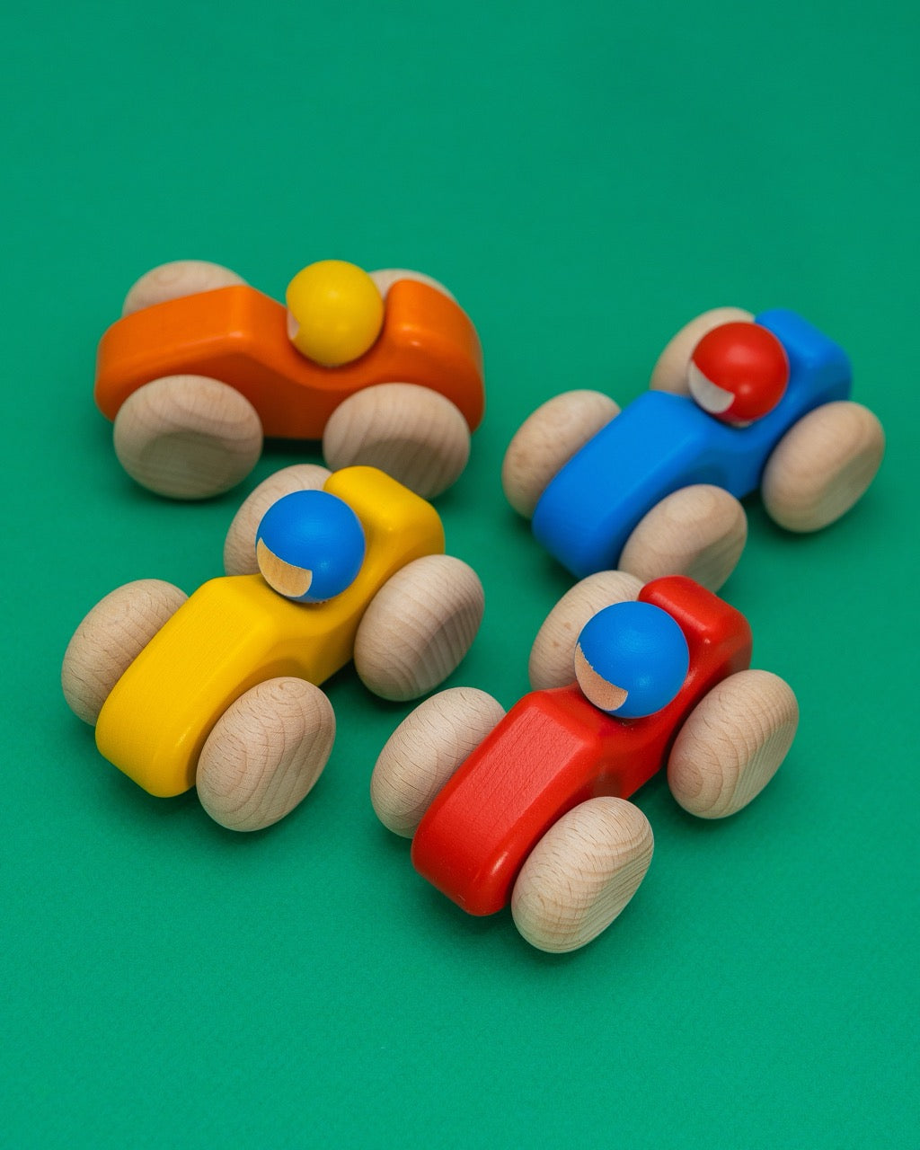 Wooden Orange Racing Car