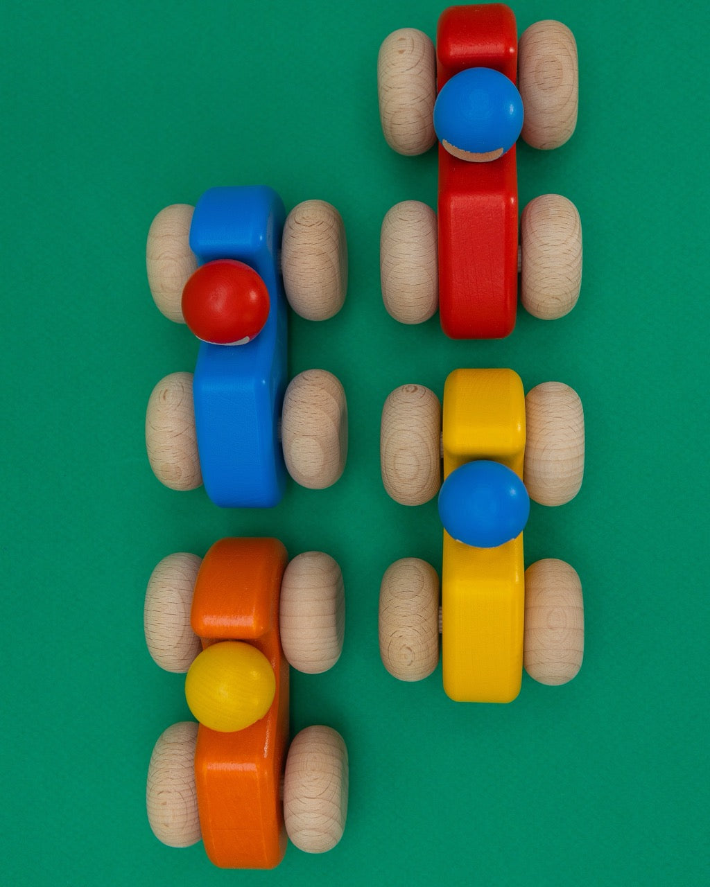 Wooden Yellow Racing Car