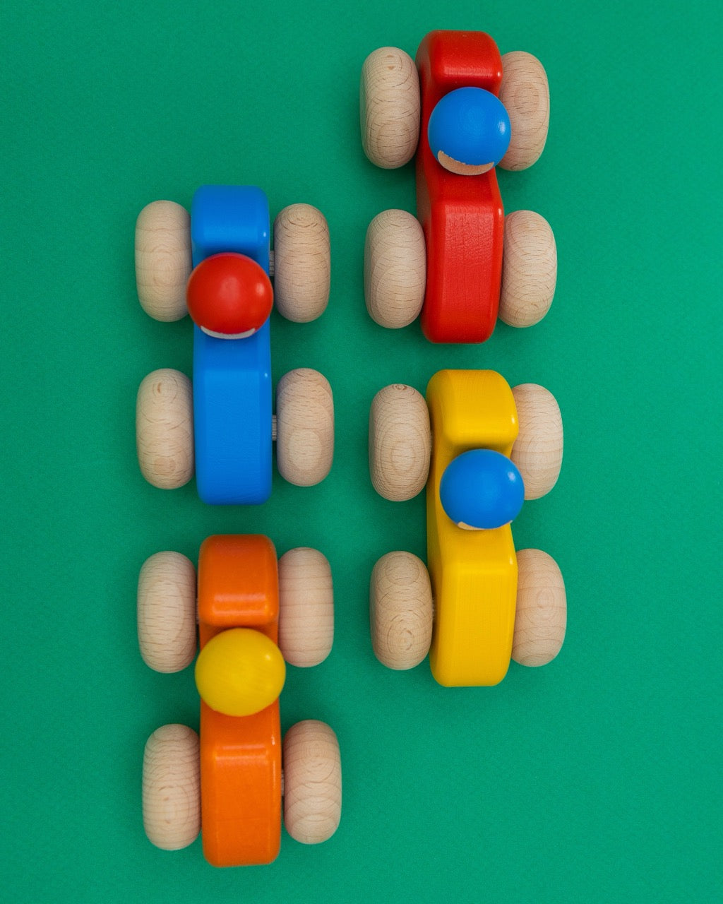 Wooden Orange Racing Car