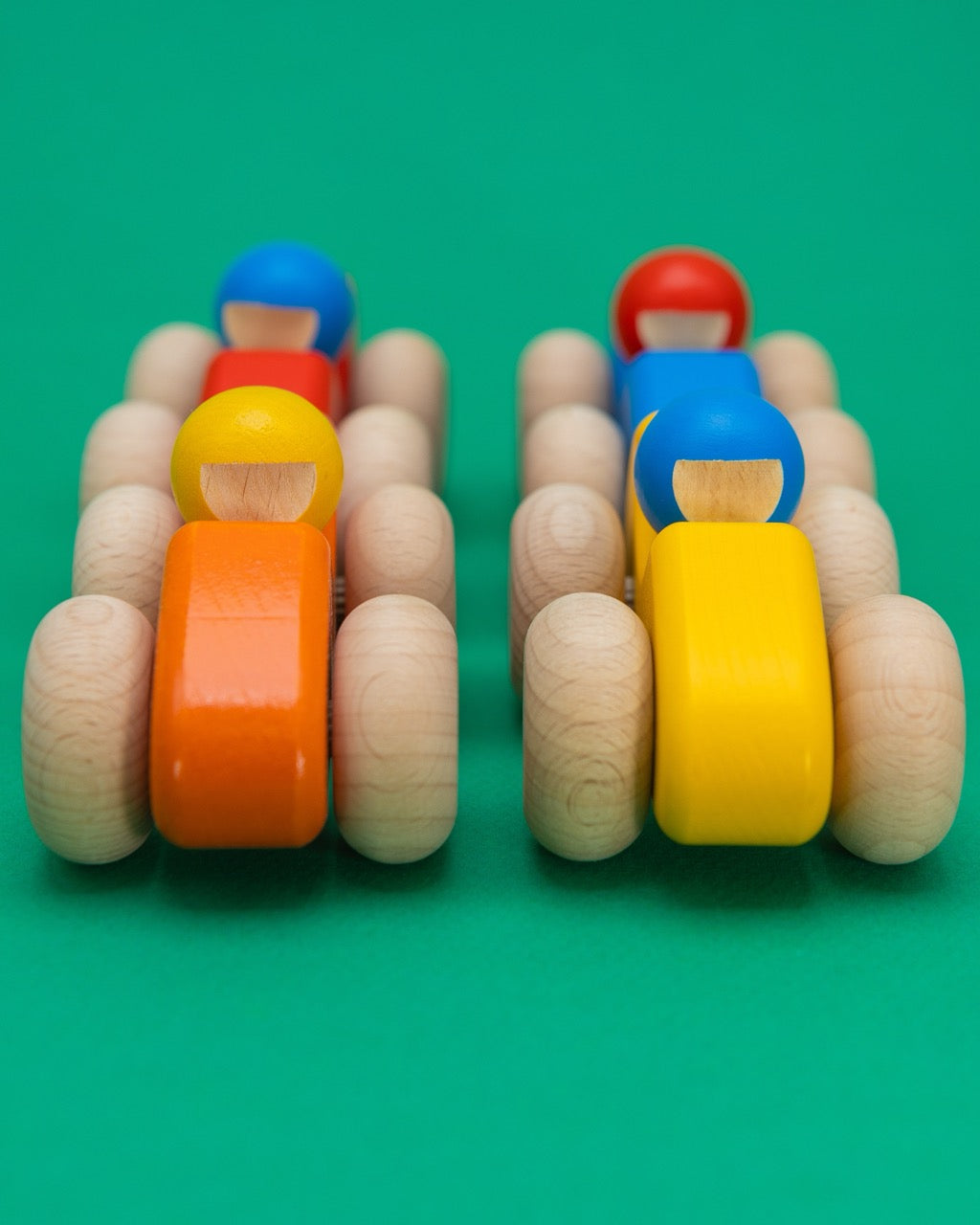 Wooden Red Racing Car