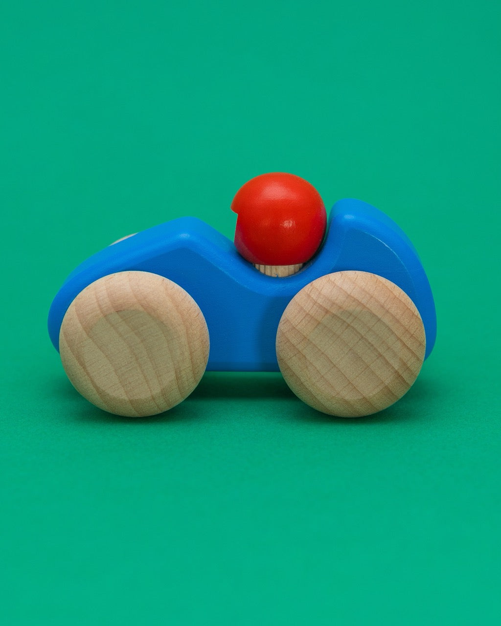 Wooden Blue Racing Car