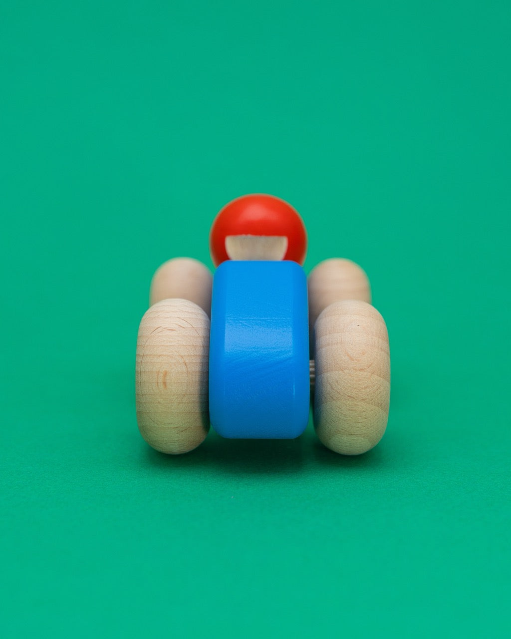 Wooden Blue Racing Car