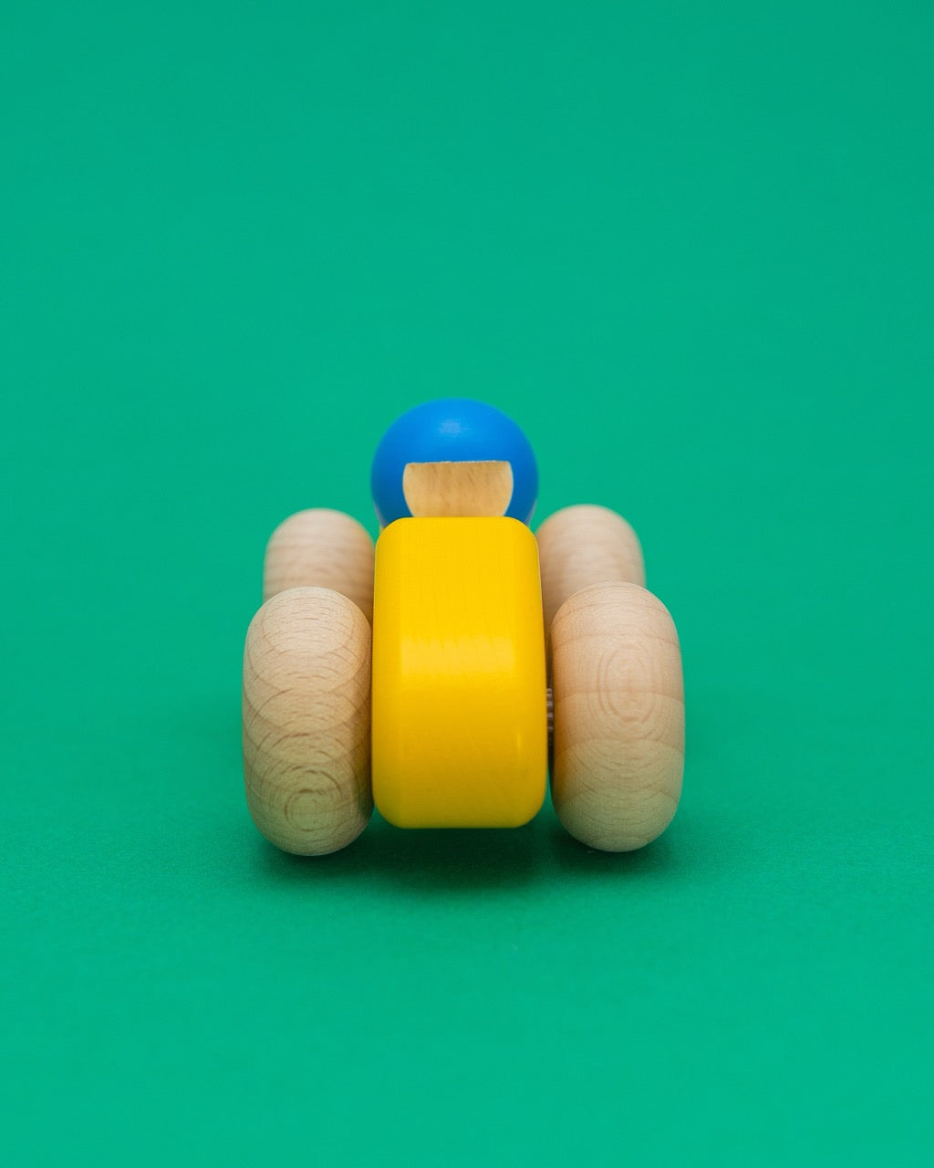 Wooden Yellow Racing Car