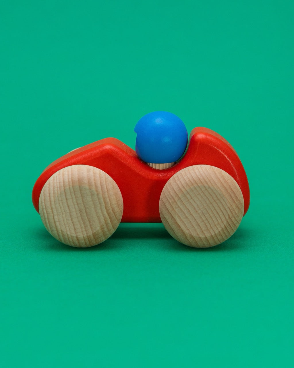 Wooden Red Racing Car