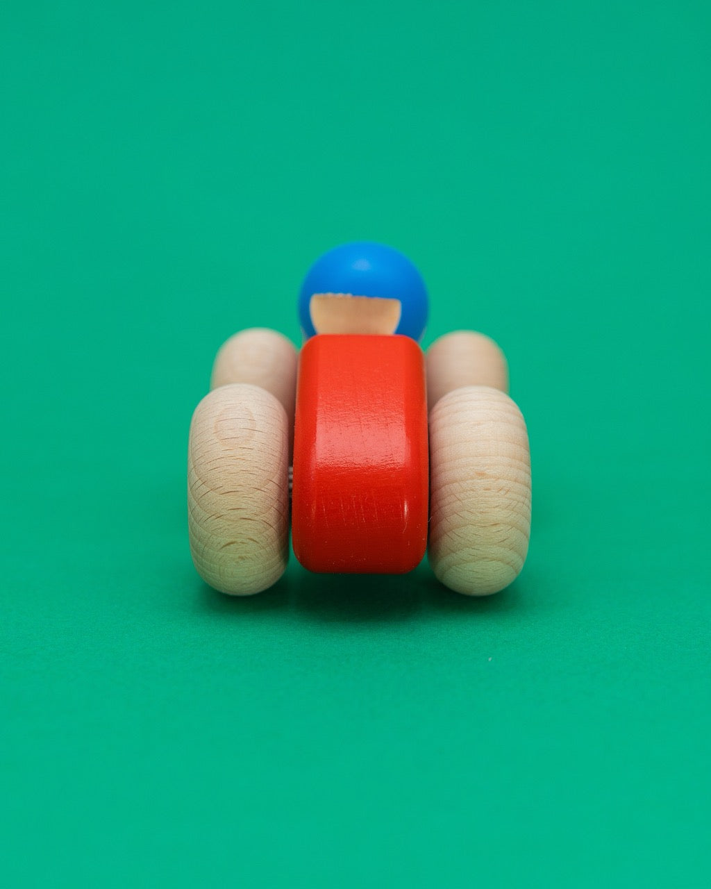 Wooden Red Racing Car