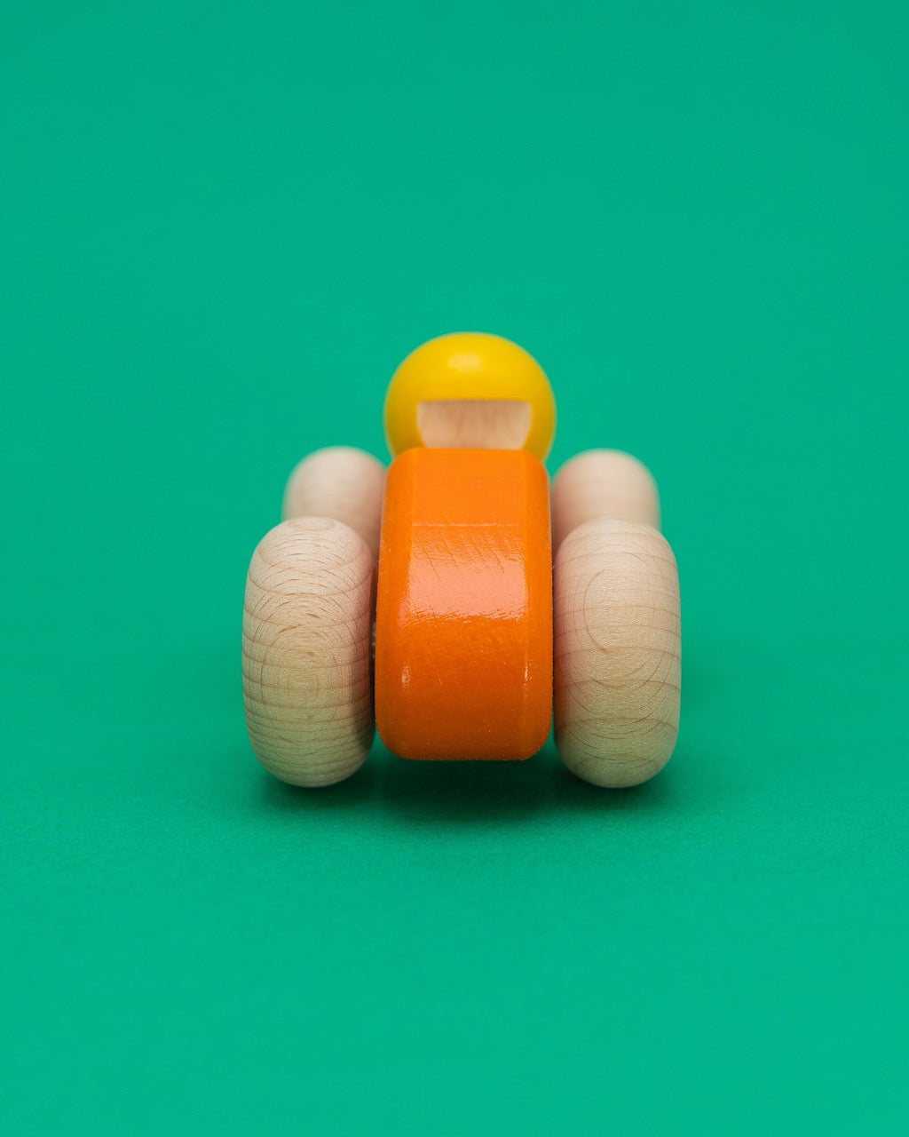 Wooden Orange Racing Car