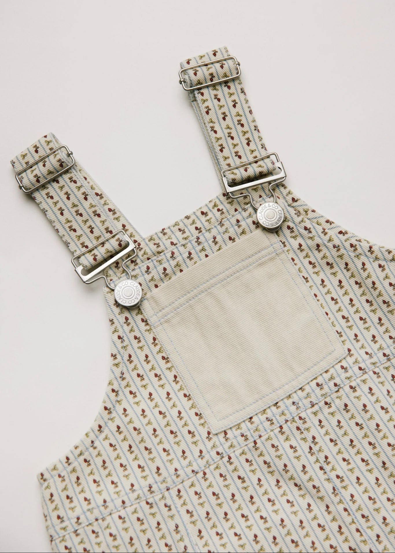 Blythe Radish Stripe Dungaree Organic Cotton
