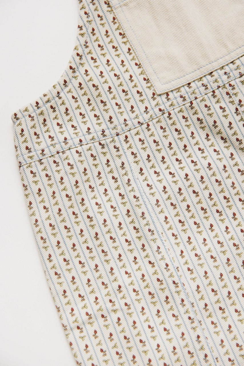 Blythe Radish Stripe Dungaree Organic Cotton
