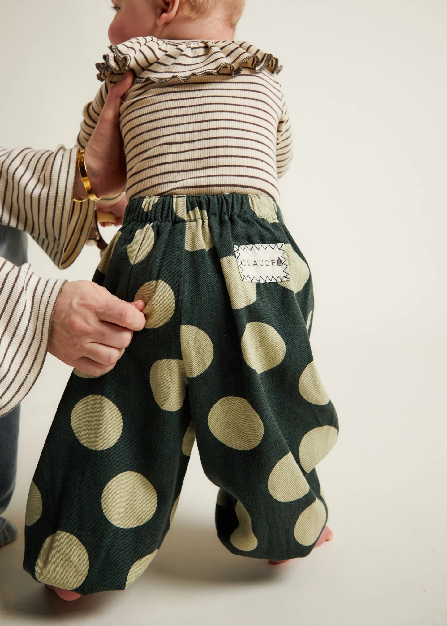 Emerson Kale Polka Balloon Trouser Organic Cotton
