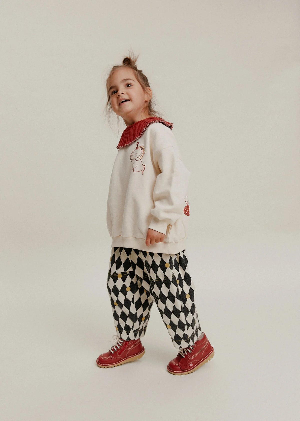 Rex Harlequin Spot Trouser Organic Cotton