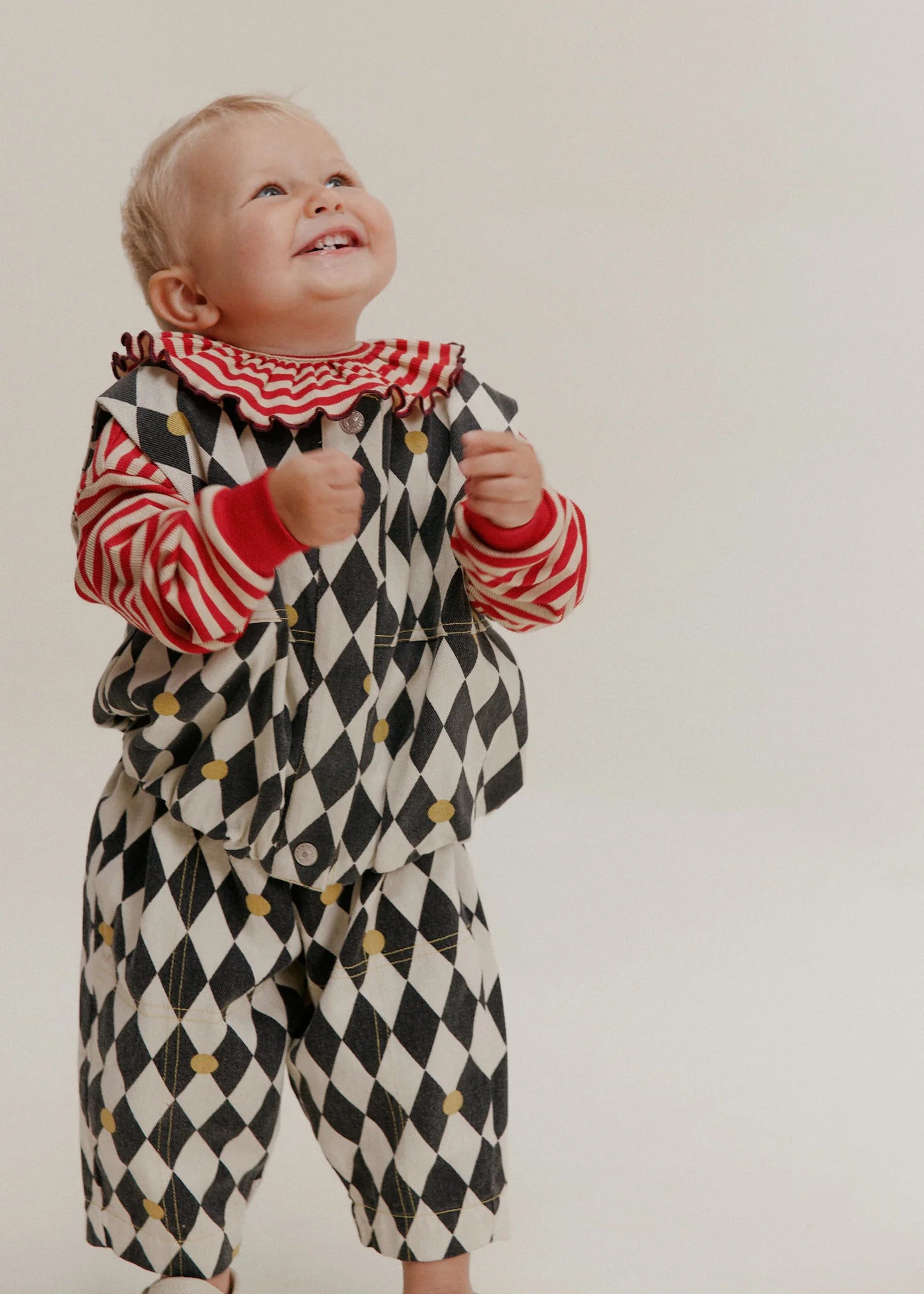 Rex Harlequin Spot Trouser Organic Cotton