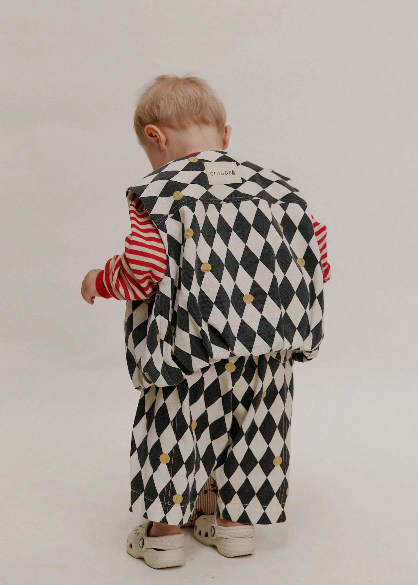 Rumi Harlequin Spot Gilet Organic Cotton