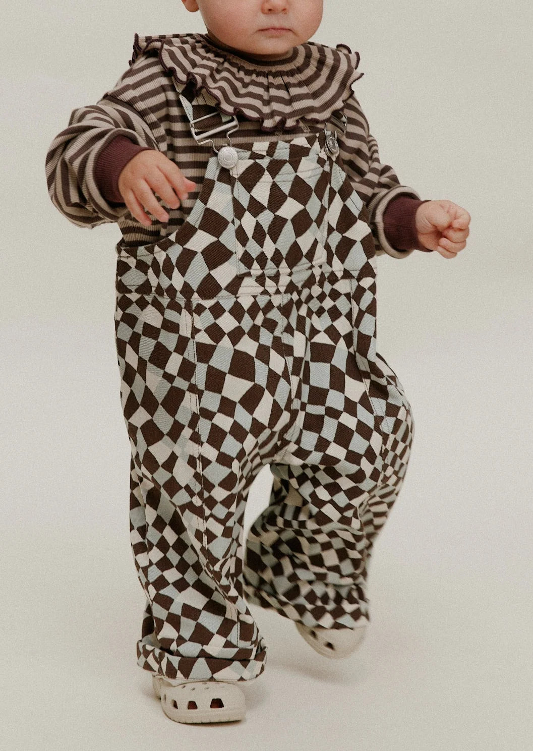 Blythe Warped Checkerboard Dungaree Organic Cotton