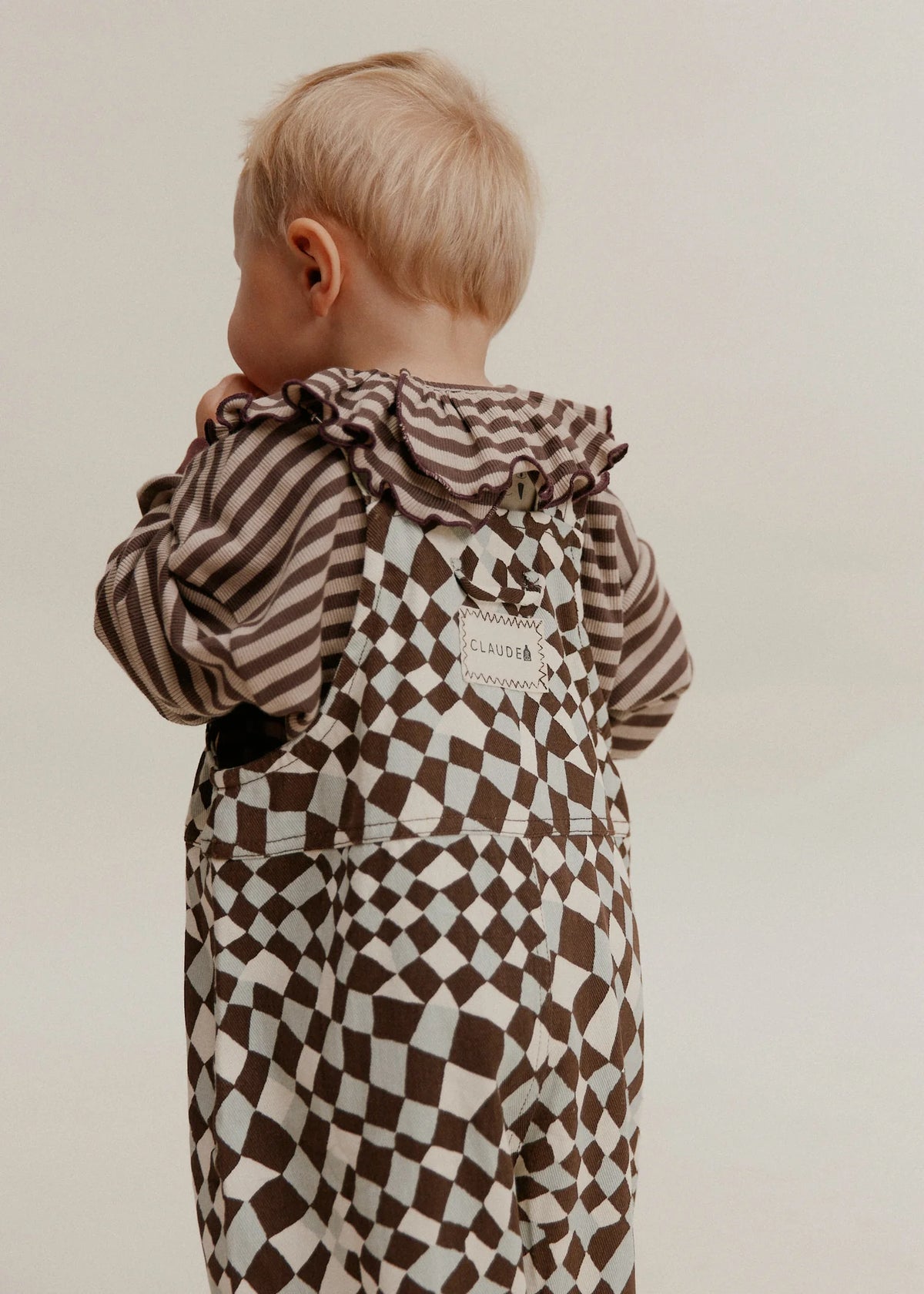 Blythe Warped Checkerboard Dungaree Organic Cotton