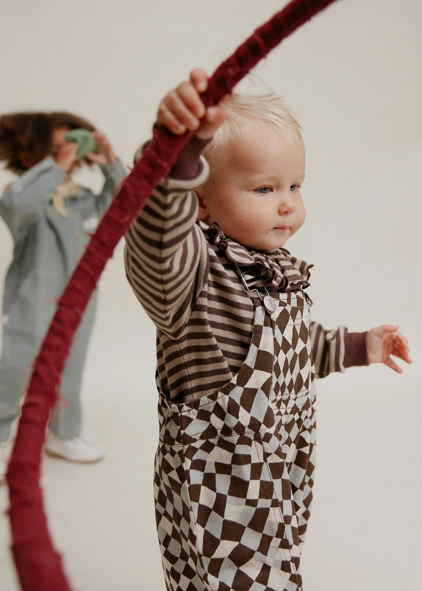 Blythe Warped Checkerboard Dungaree Organic Cotton