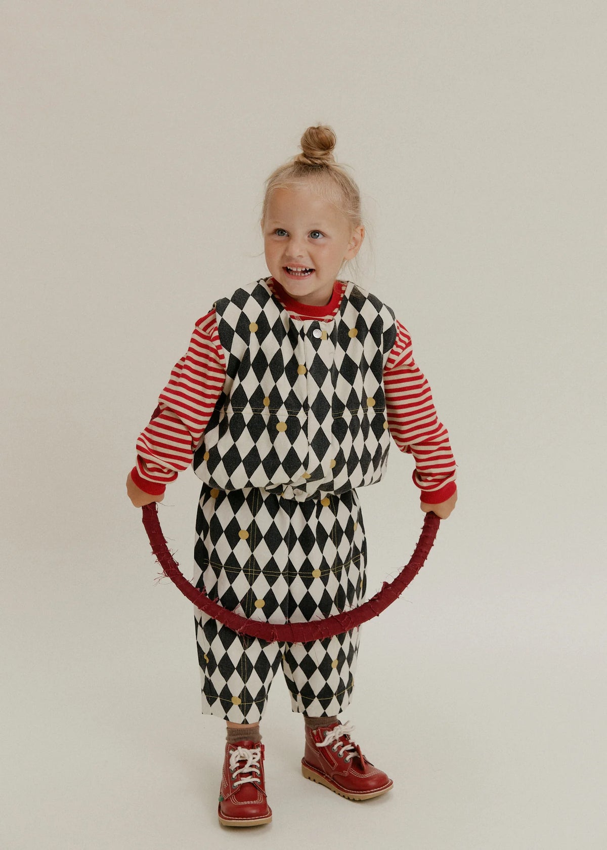 Rumi Harlequin Spot Gilet Organic Cotton