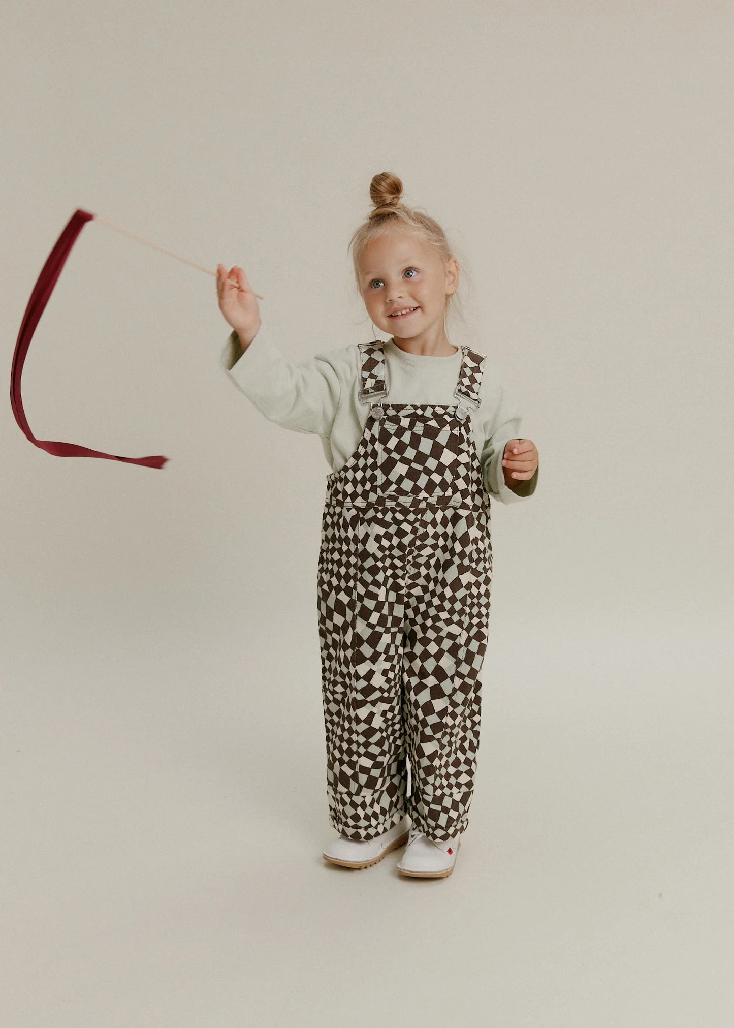 Blythe Warped Checkerboard Dungaree Organic Cotton