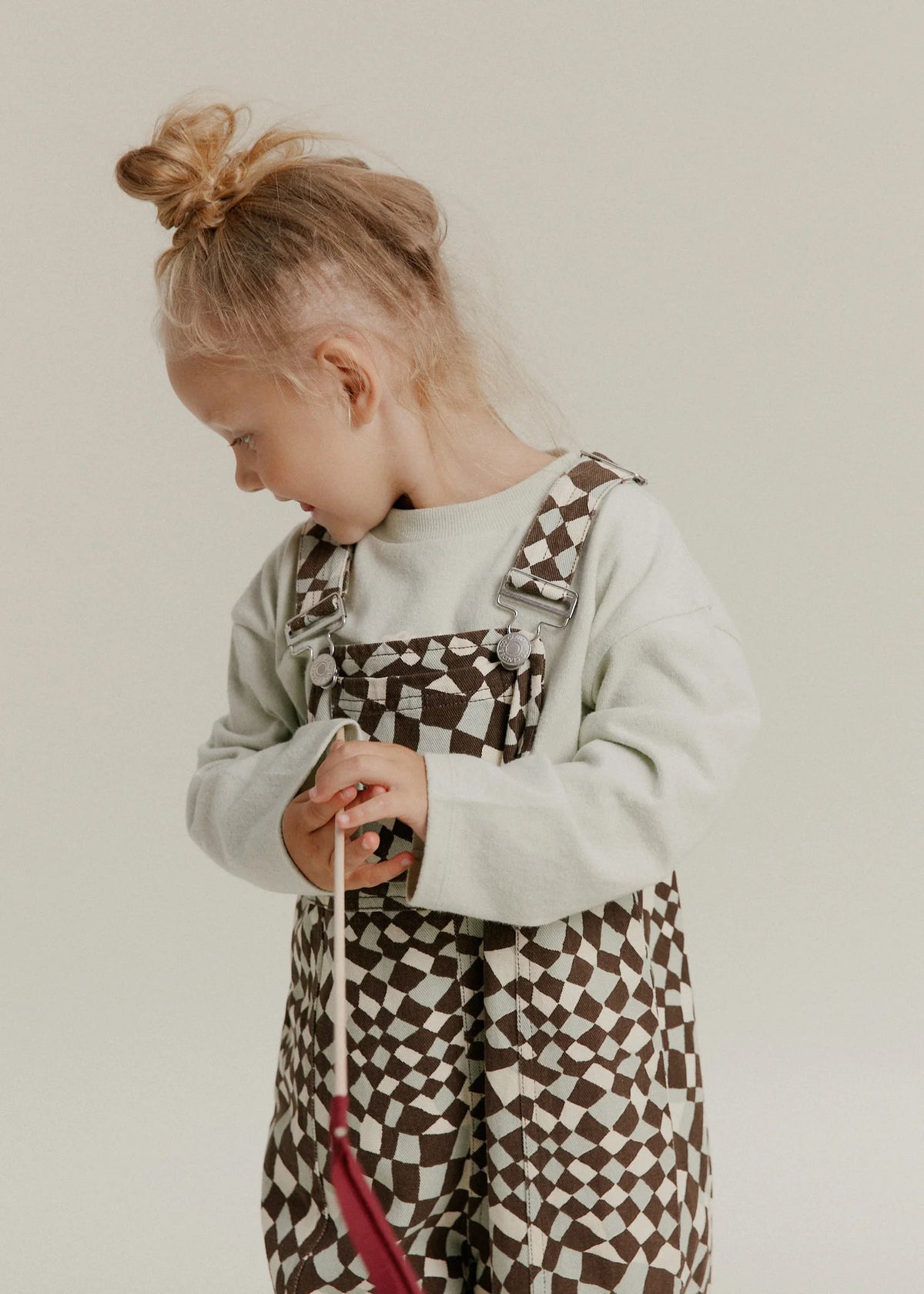 Blythe Warped Checkerboard Dungaree Organic Cotton