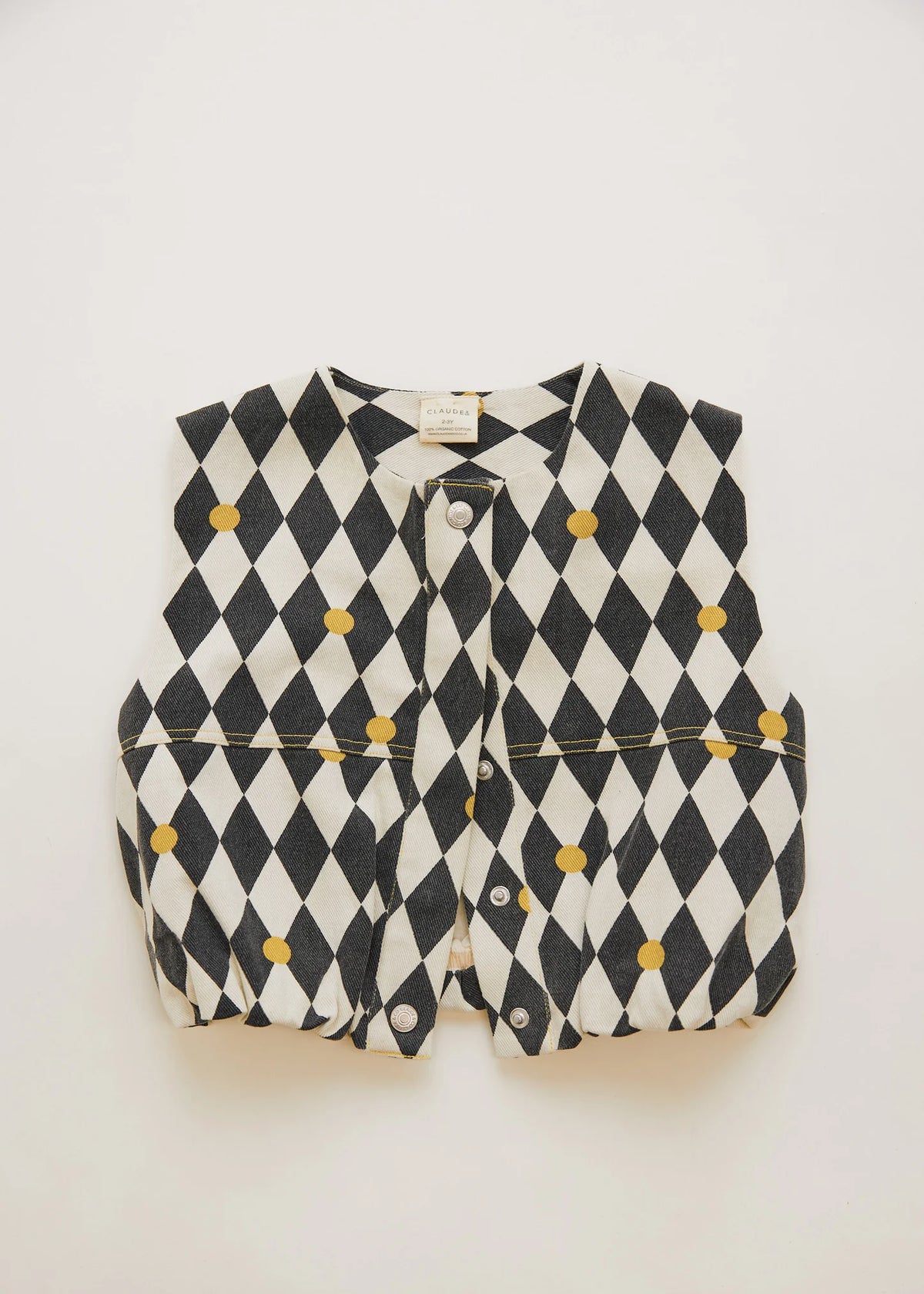 Rumi Harlequin Spot Gilet Organic Cotton