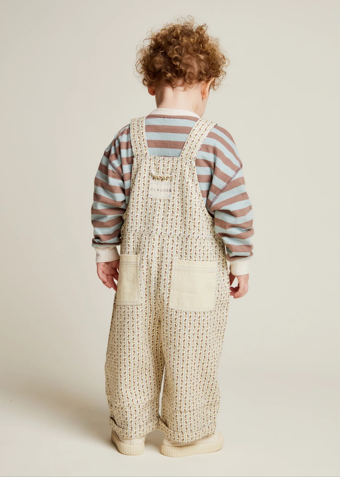 Blythe Radish Stripe Dungaree Organic Cotton