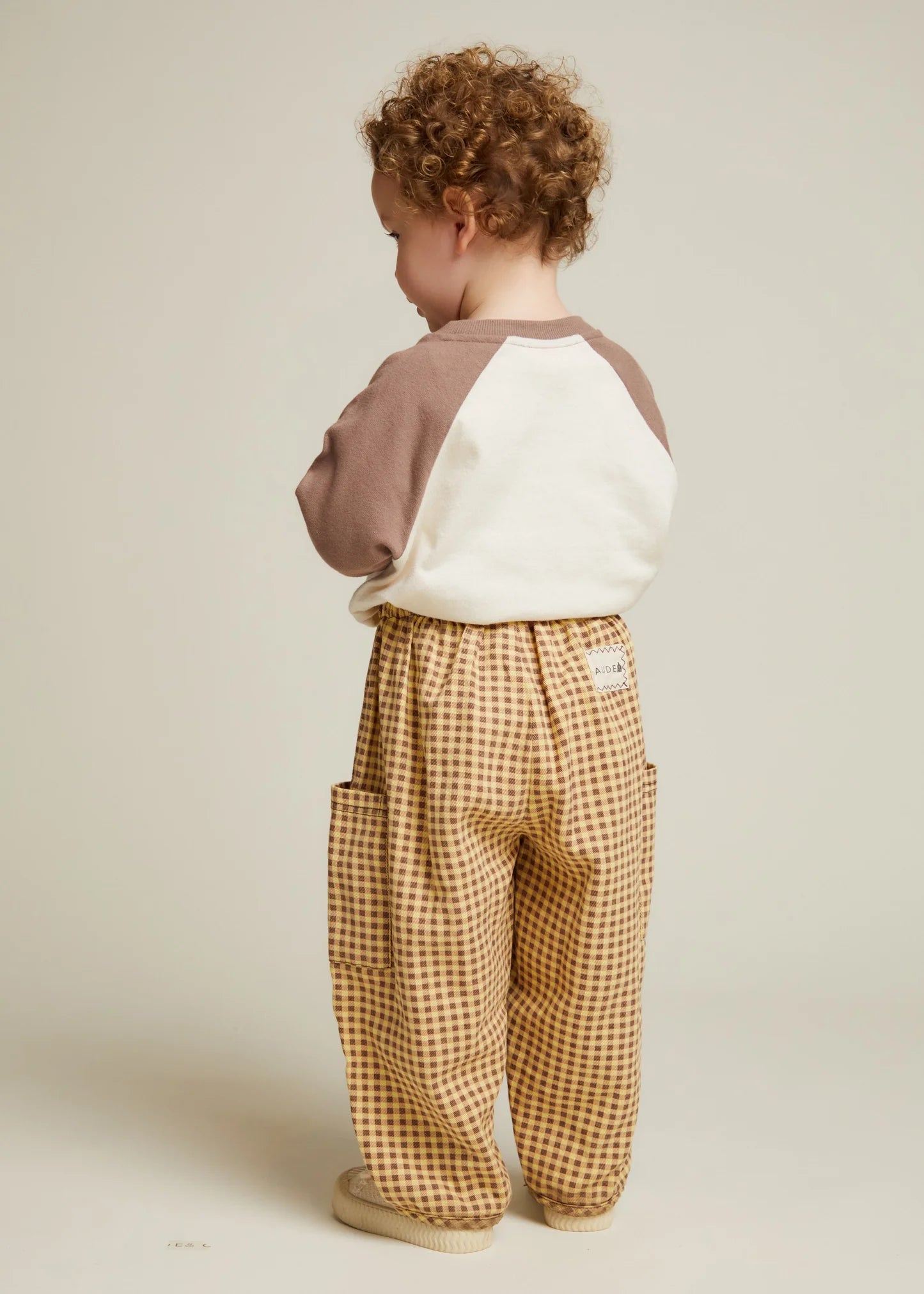 Emerson Ochre Gingham Trouser Organic Cotton