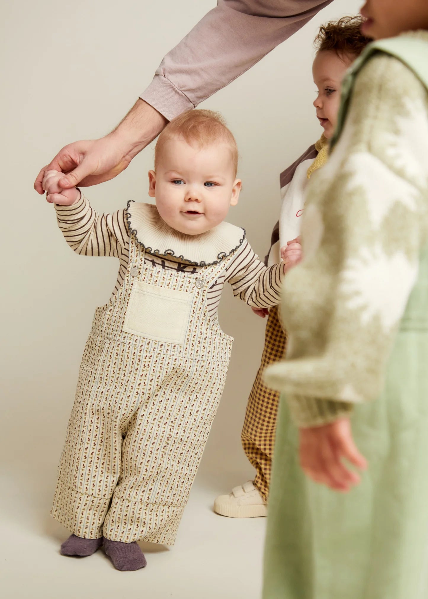 Blythe Radish Stripe Dungaree Organic Cotton