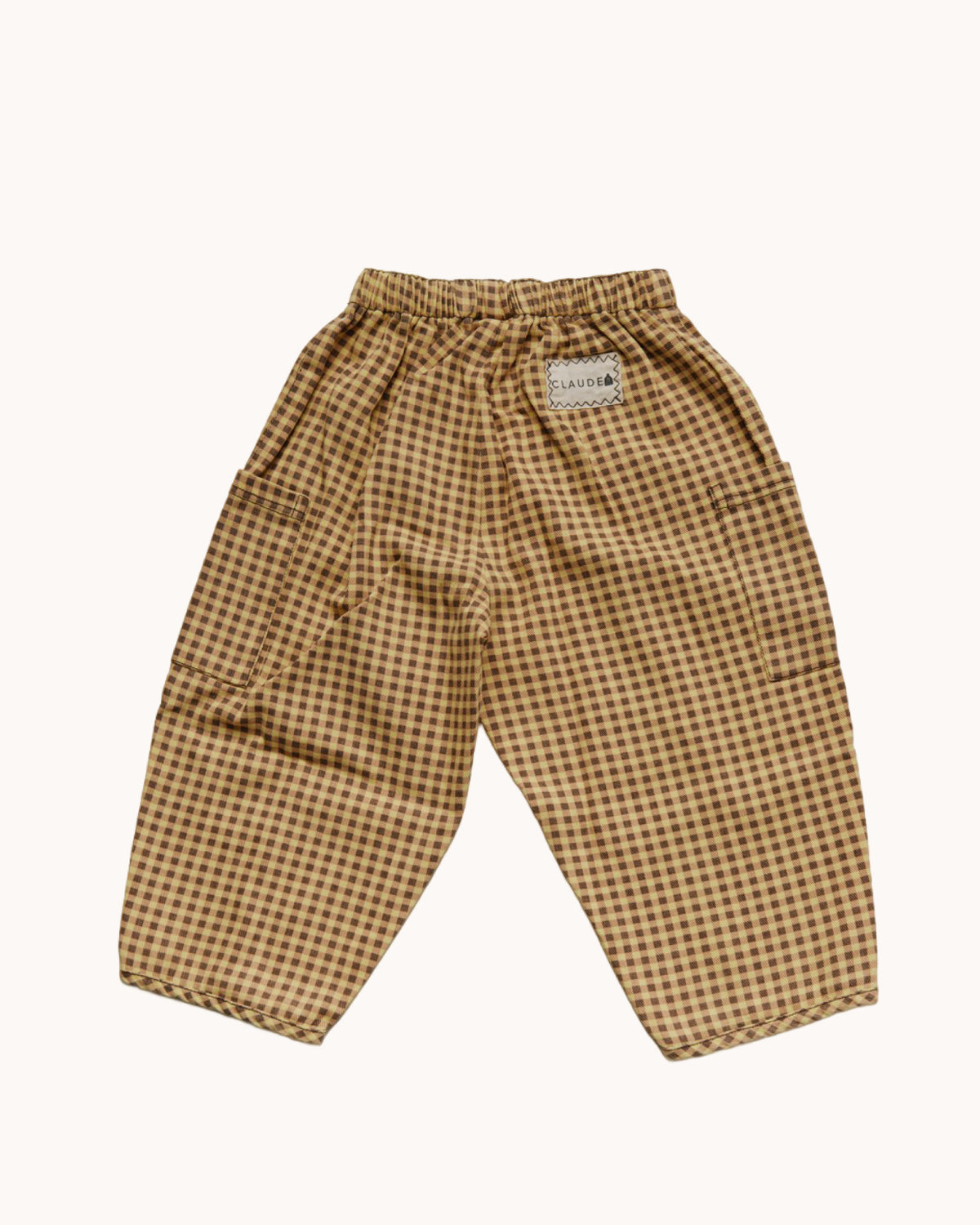 Emerson Ochre Gingham Pants Organic Cotton