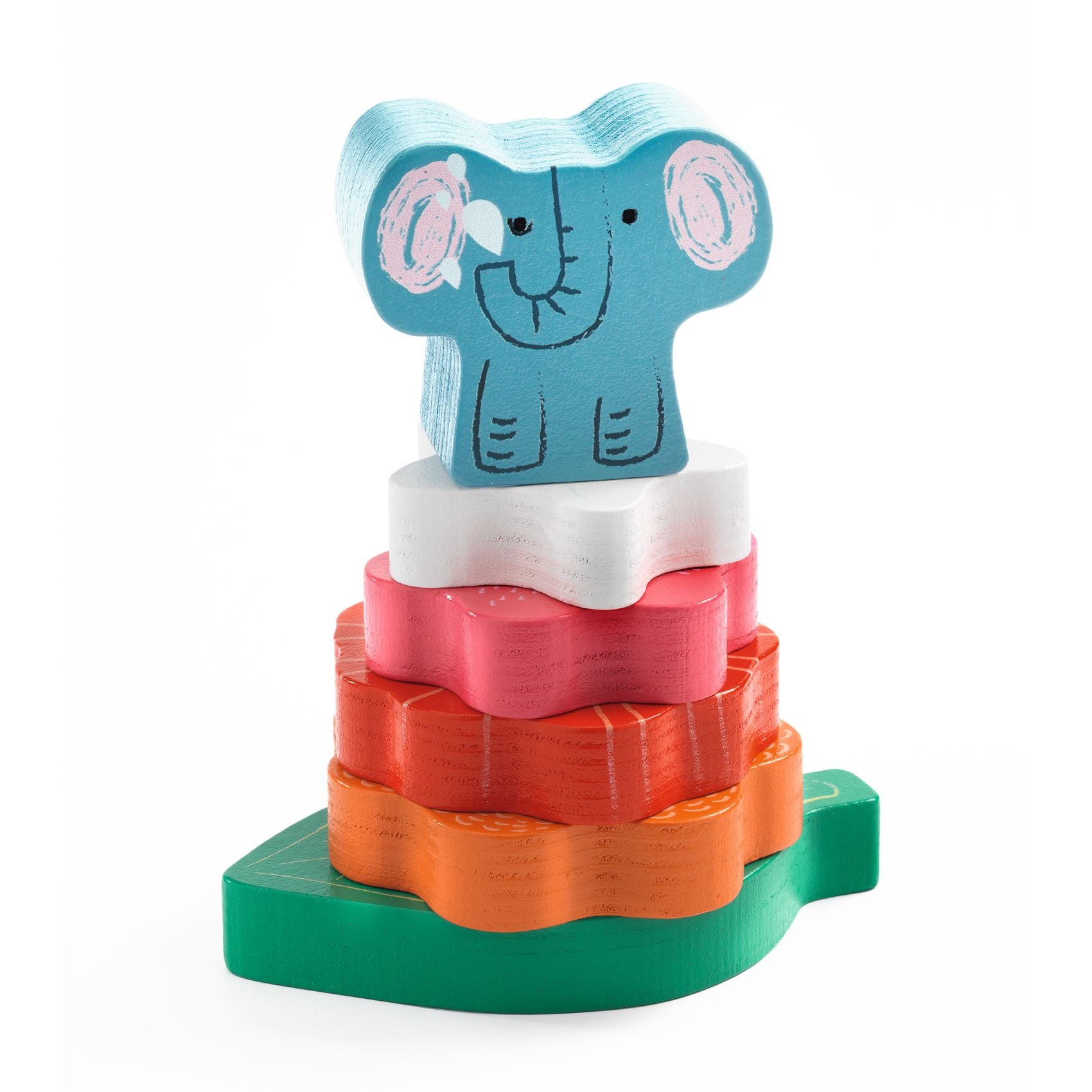 Wooden Puzzle & Flower Stack