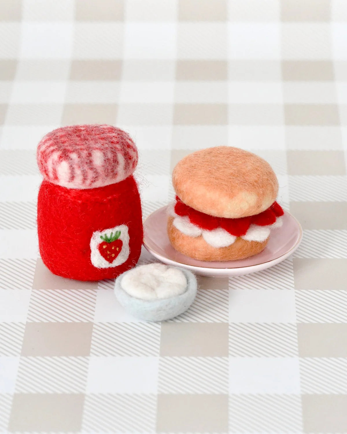 Play Food Strawberry Jam and Scones Set