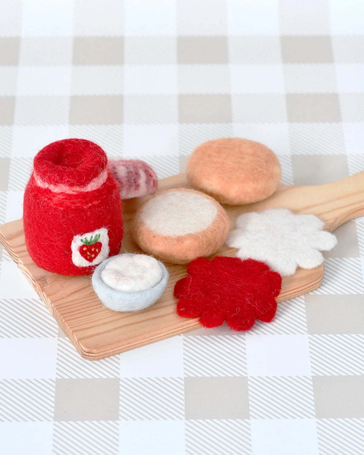 Play Food Strawberry Jam and Scones Set