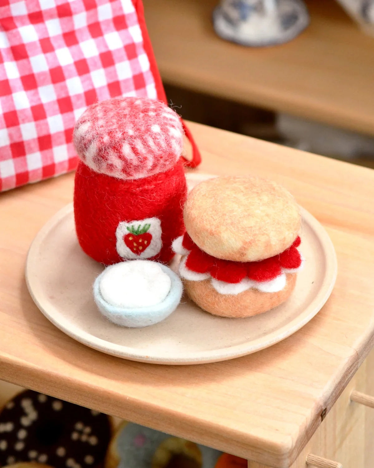 Play Food Strawberry Jam and Scones Set