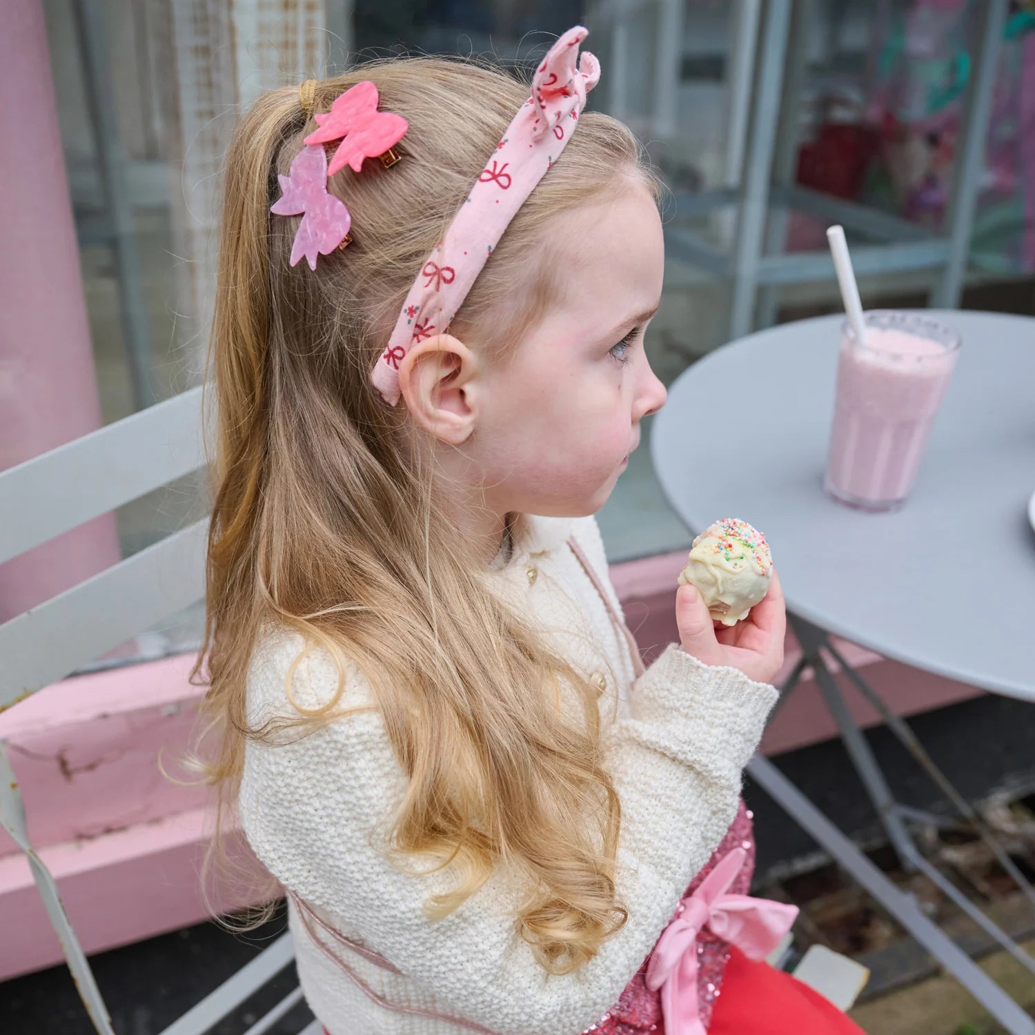 Pretty in Pink Bow Hair Clips