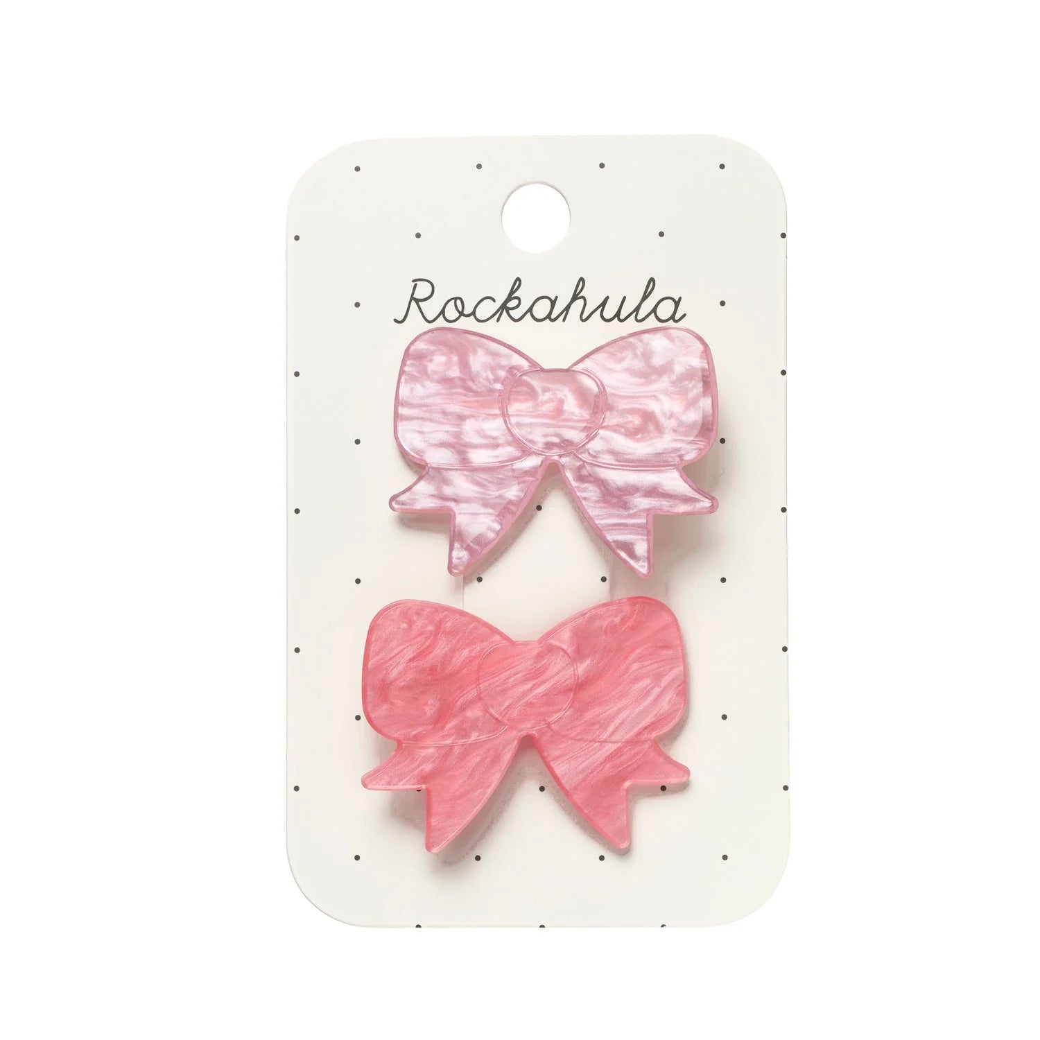 Pretty in Pink Bow Hair Clips