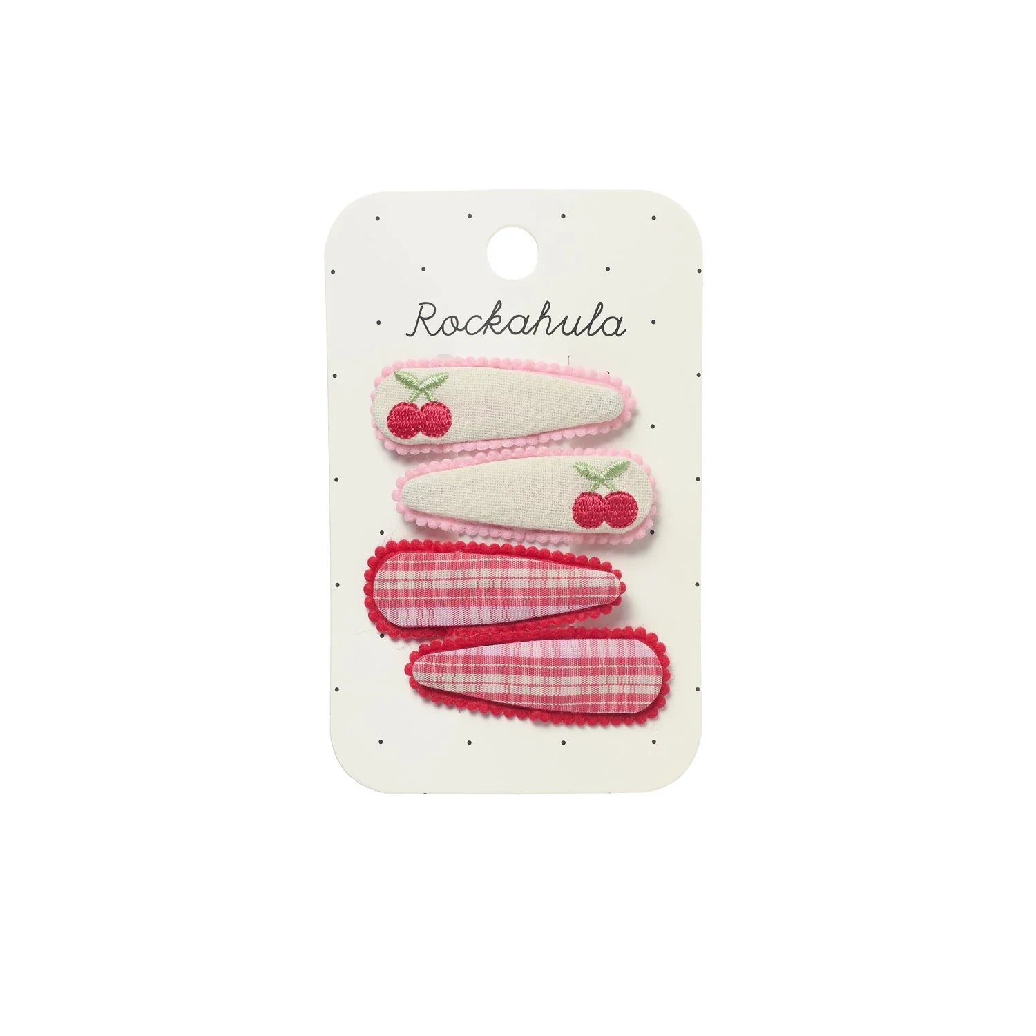 Cherry Dreams Fabric Hair Clips