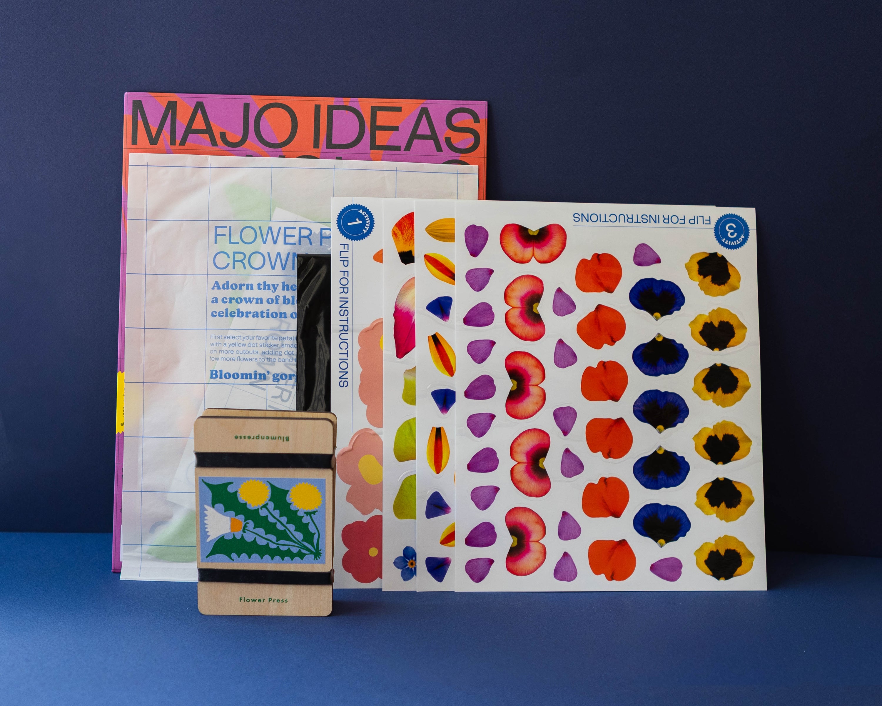 Majo Ideas Flora Sticker Based Art Pack Vol ⑥ + Flower Press Dandelion