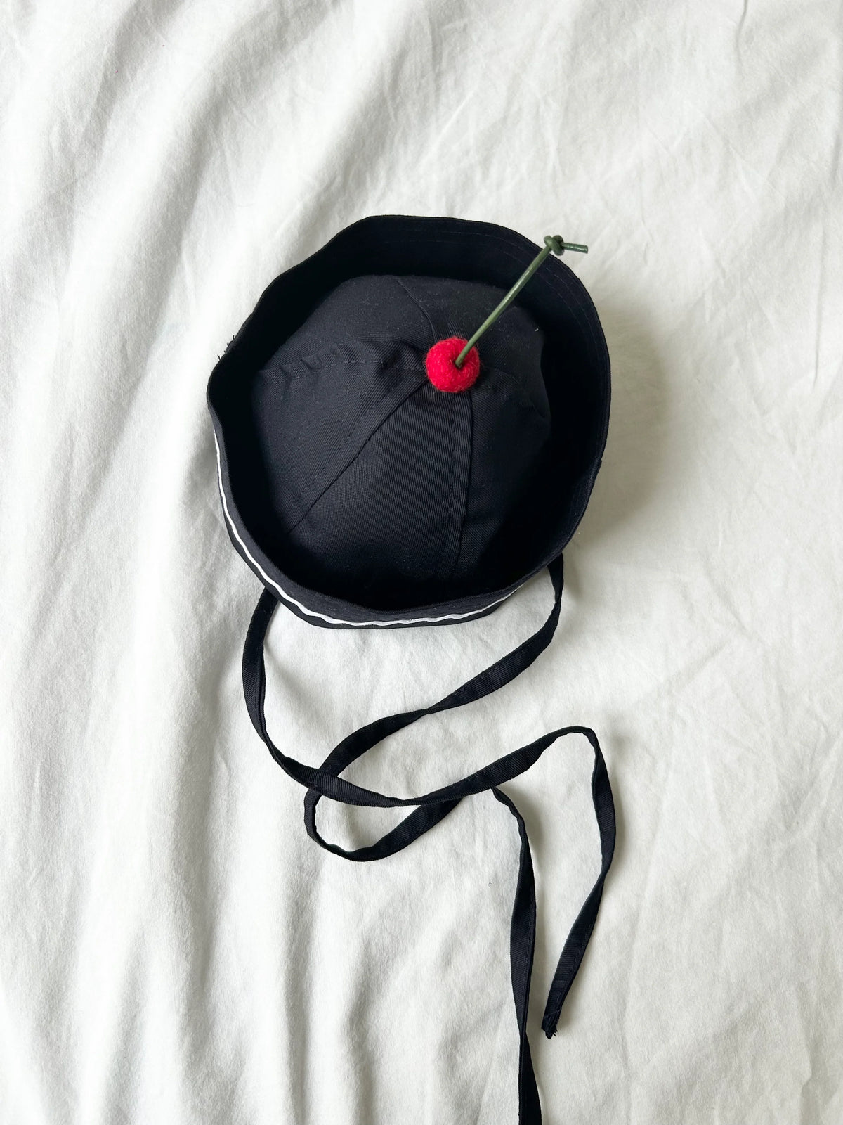 Pompon Cucu Dark Navy Cherry Sailor Hat