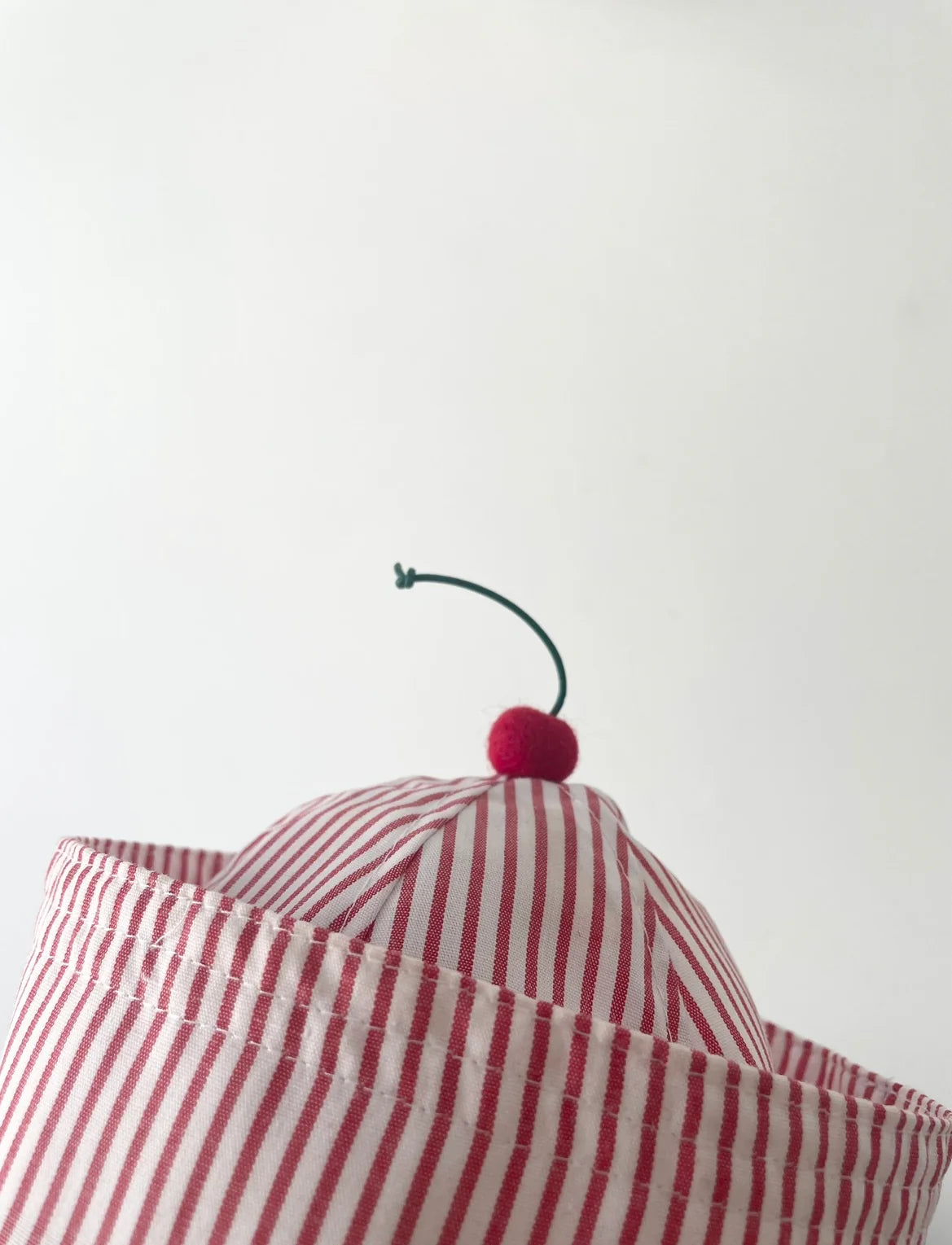 Pompon Cucu Red Stripes Cherry Sailor Hat