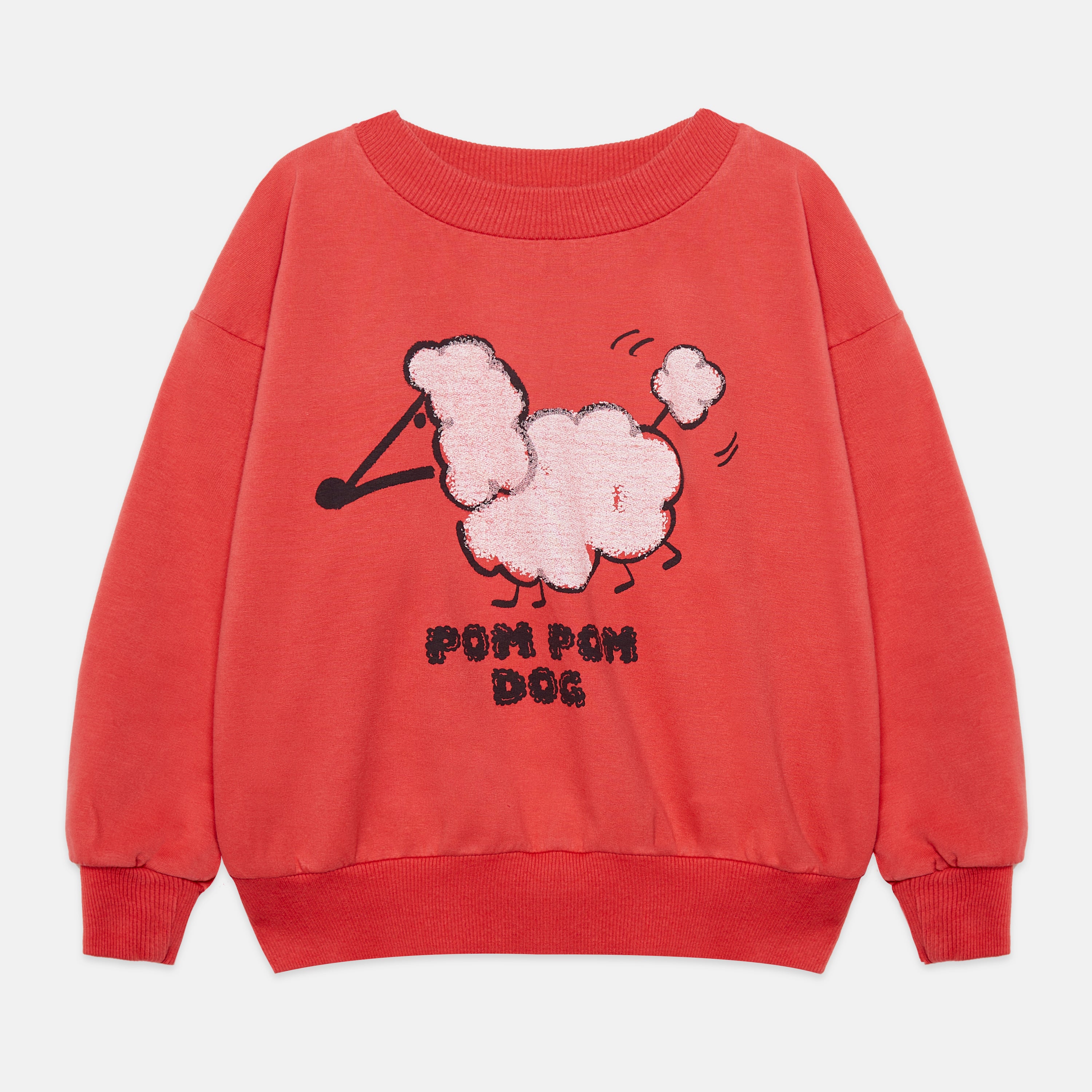 Pom Pom Dog Sweatshirt Organic Cotton