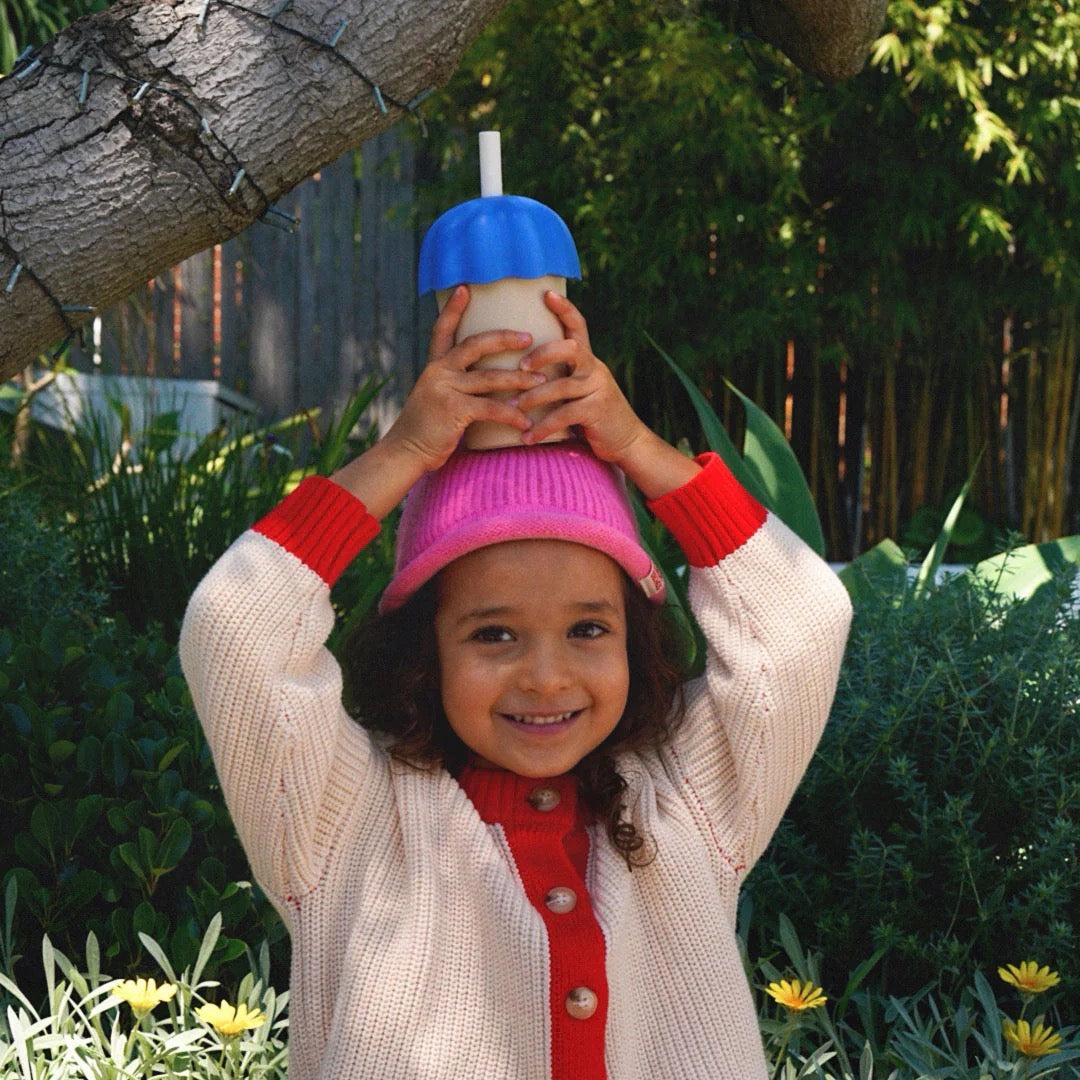 Silicone + Stainless-Steel Smoothie Cup Cornflower