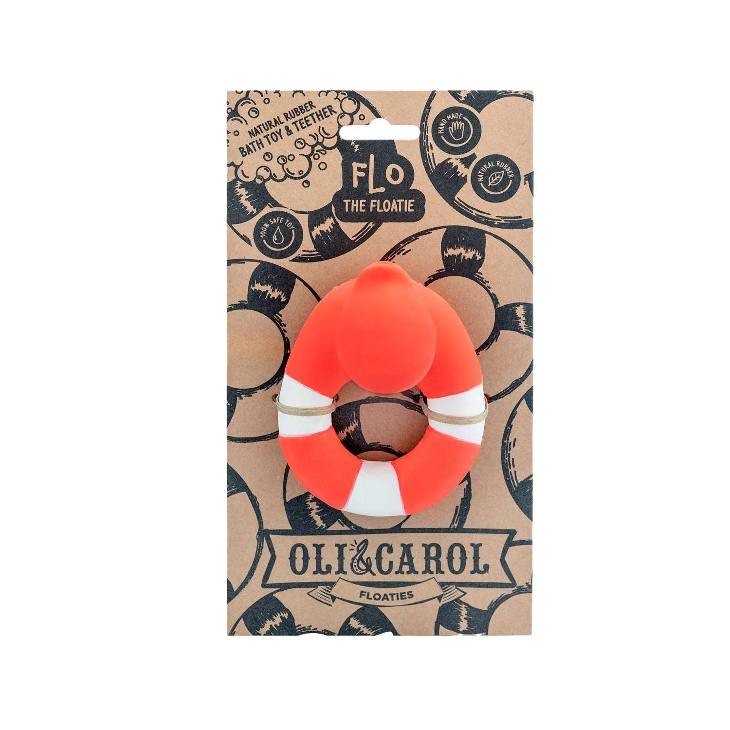 Flo the Floatie Red Natural Rubber Bath Toy