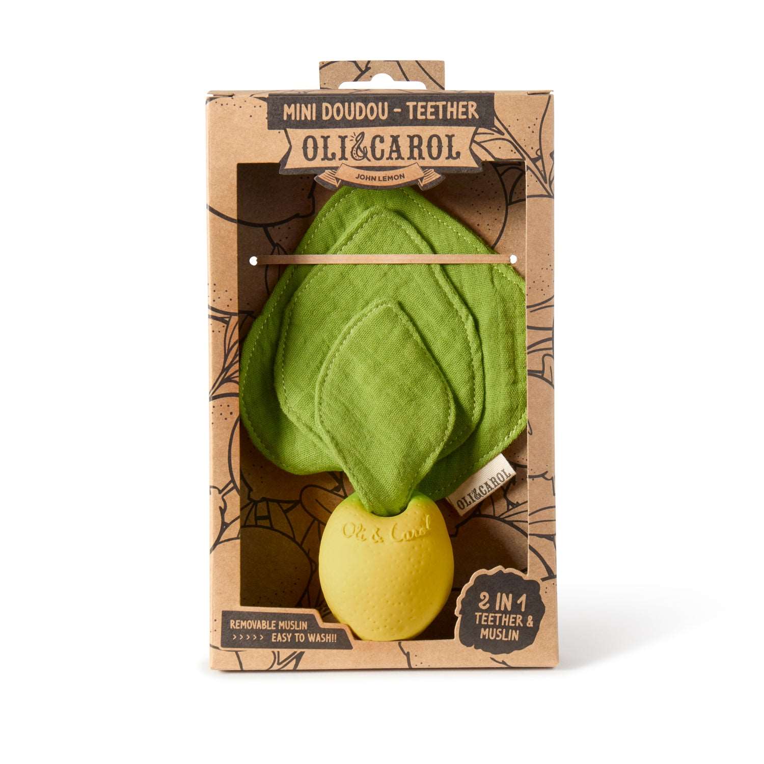 Mini Lemon Natural Rubber Doudou-Teether