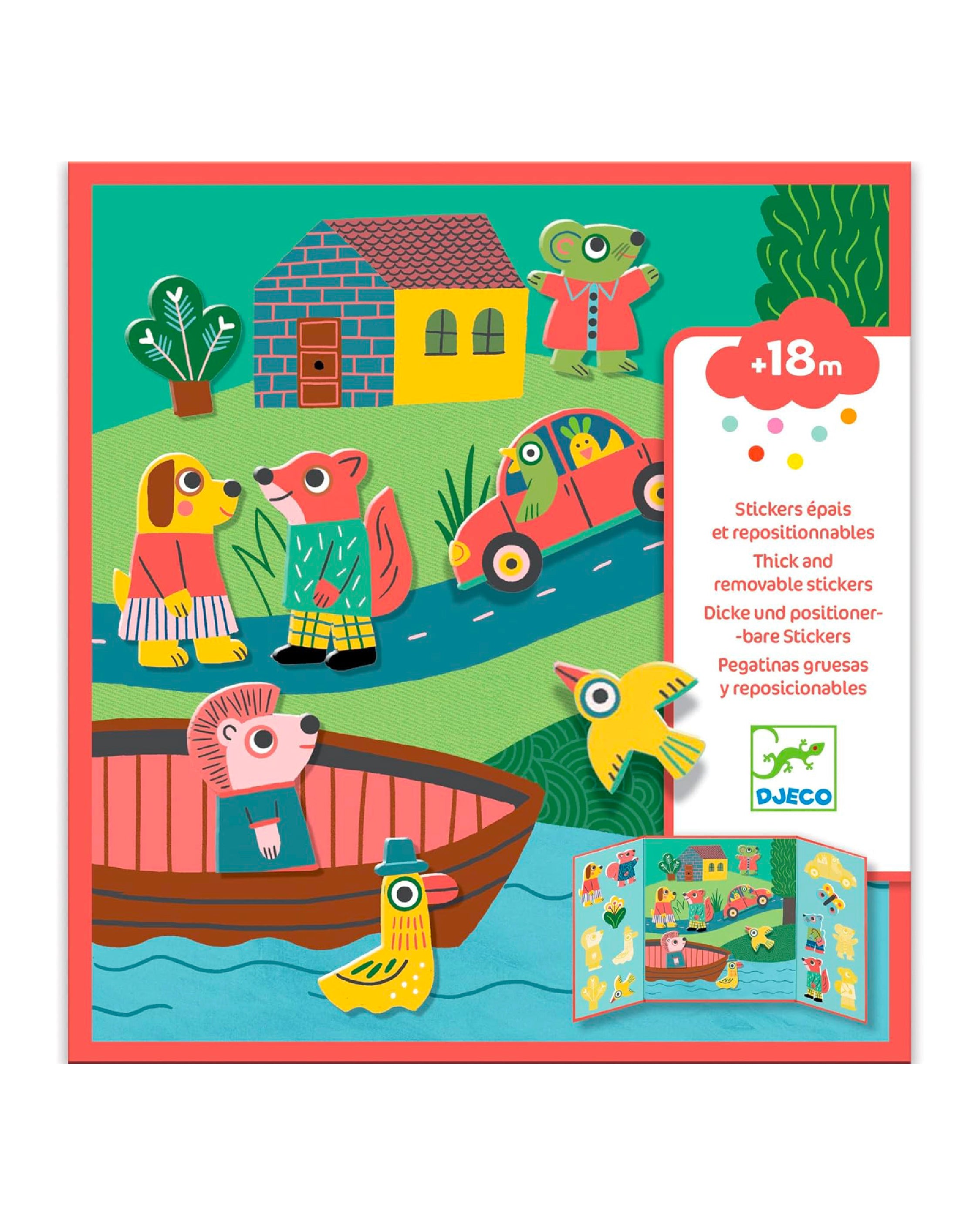 Animals Reusable Stickers
