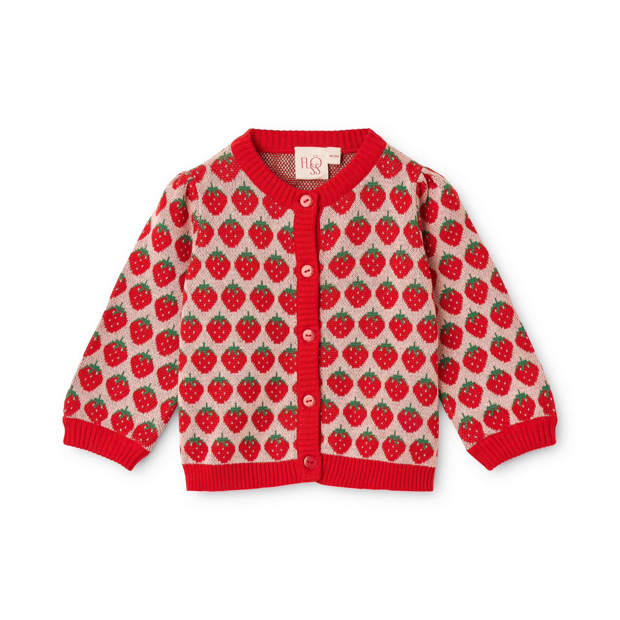Line Cardigan Blossom Pink Berry Cotton