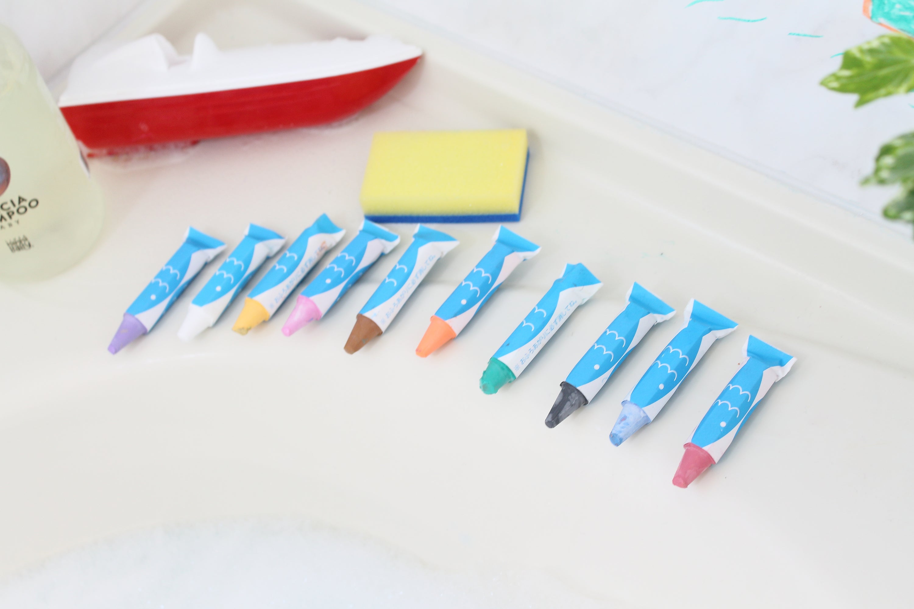 Kitpas Rice Bran Wax Bath Crayons 10 Colours