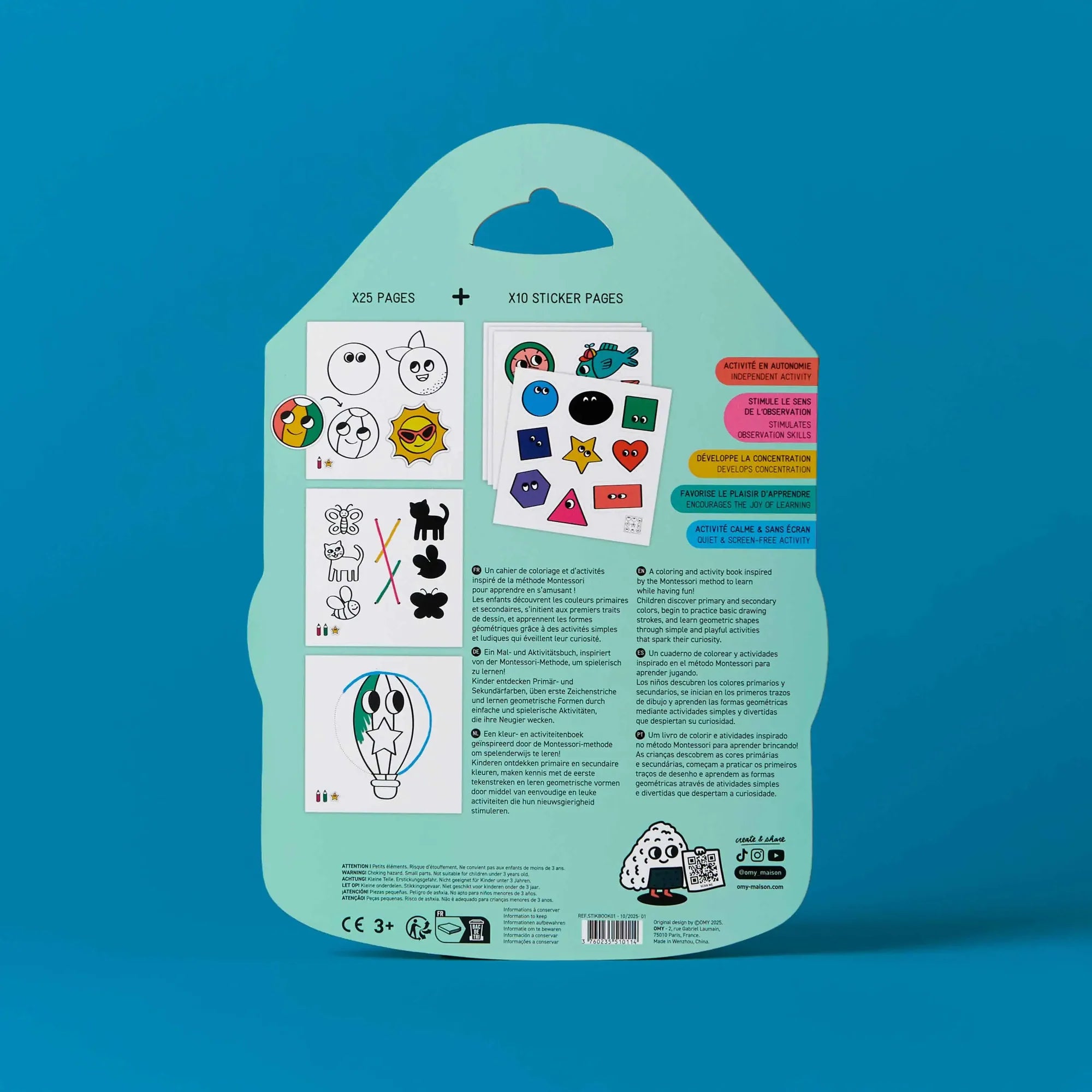 Montessori Stickers Book Shapes