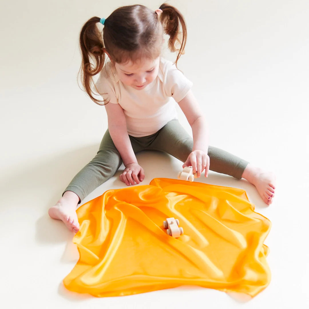 New Mini Solid Colour Orange Playsilks