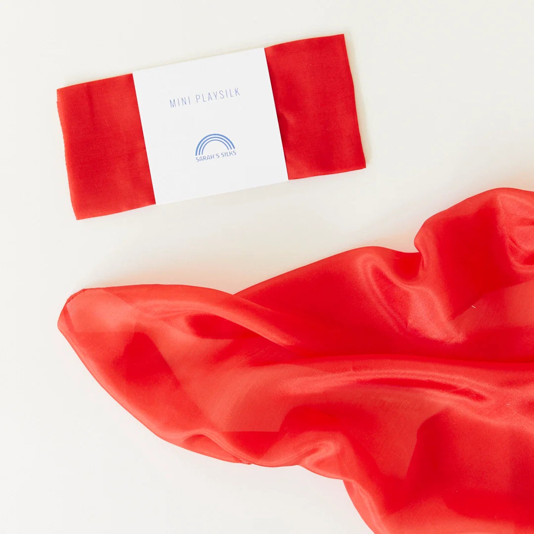 New Mini Solid Colour Red Playsilks